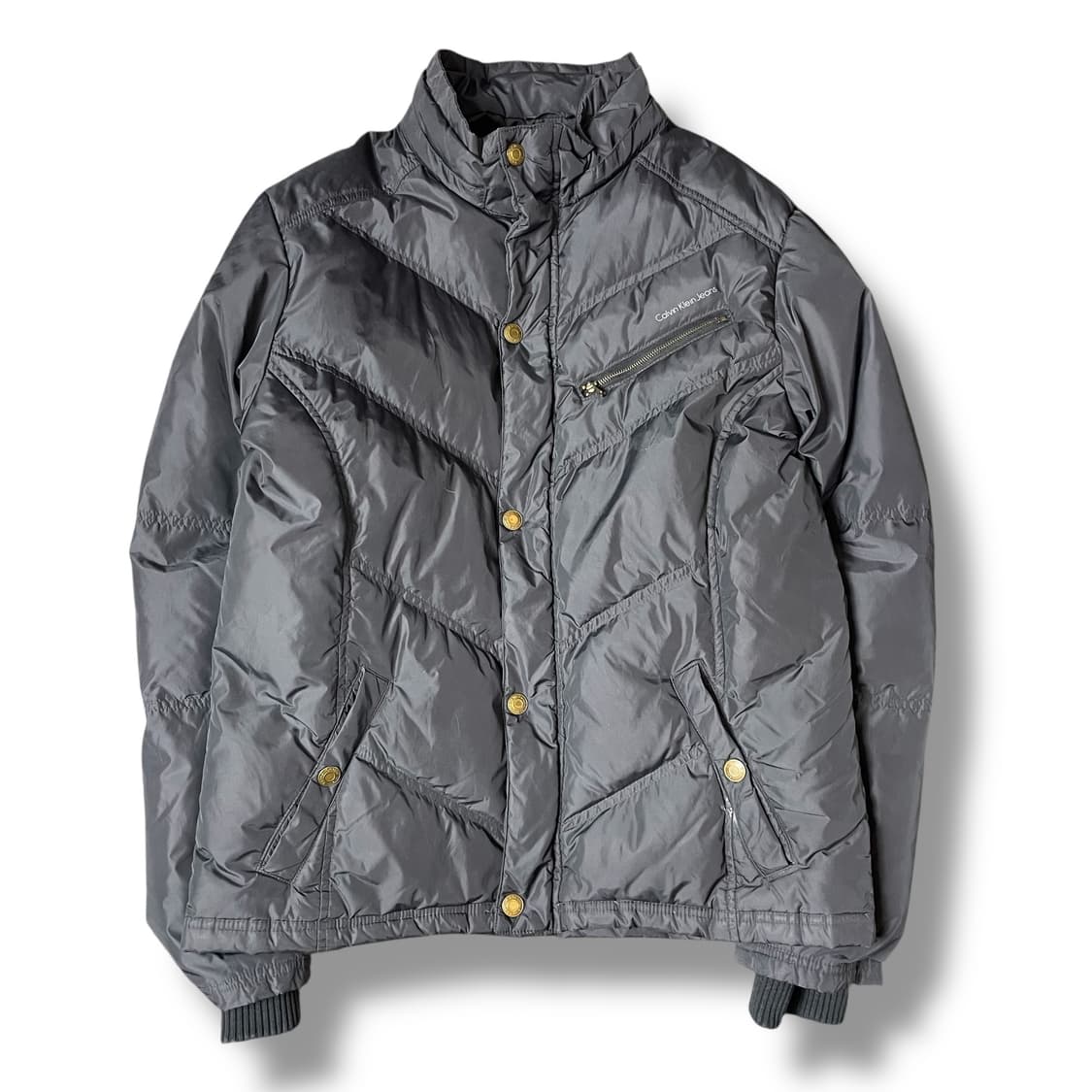 캘빈클라인진스 미니로고 블랙 덕다운 패딩 L 상품이미지1