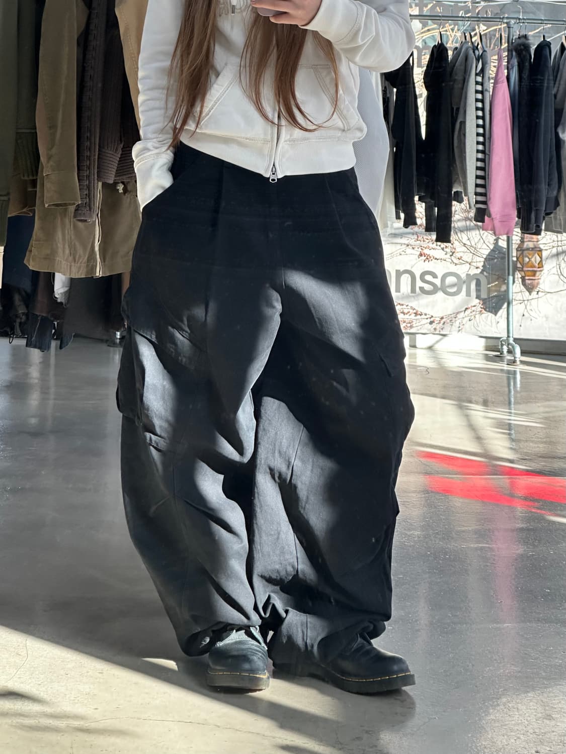 빈티지 벌룬 카고 팬츠 블랙 상품이미지1