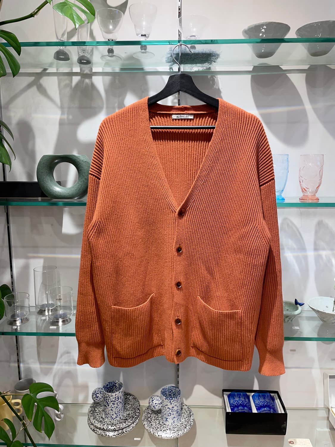 오라리 super fine rib knit cardigan 상품이미지1