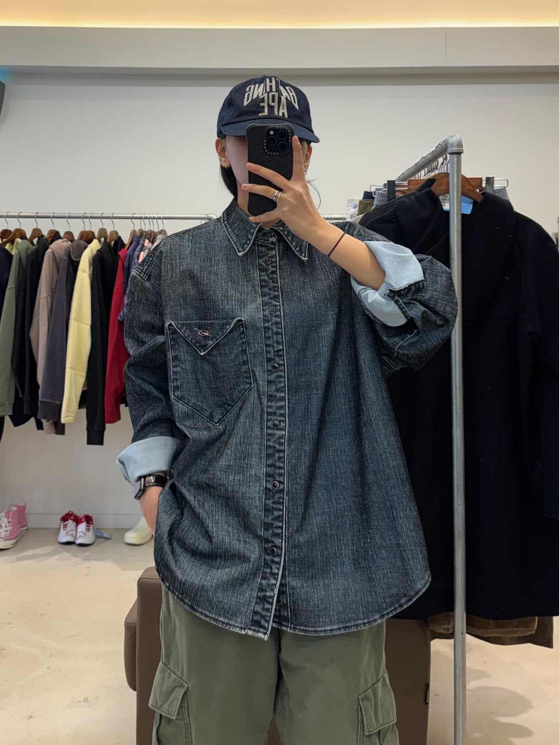 51퍼센트 데님 버튼 셔츠 자켓 상품이미지5