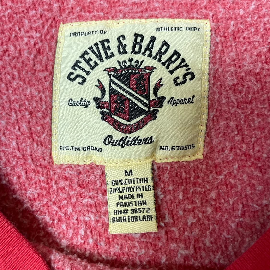 빈티지 레드 기모 맨투맨 M 상품이미지4