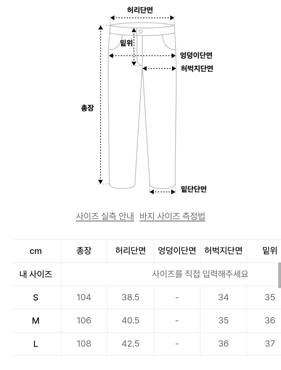 셔터 세컨드 에디션 데님 팬츠 M사이즈 상품이미지4