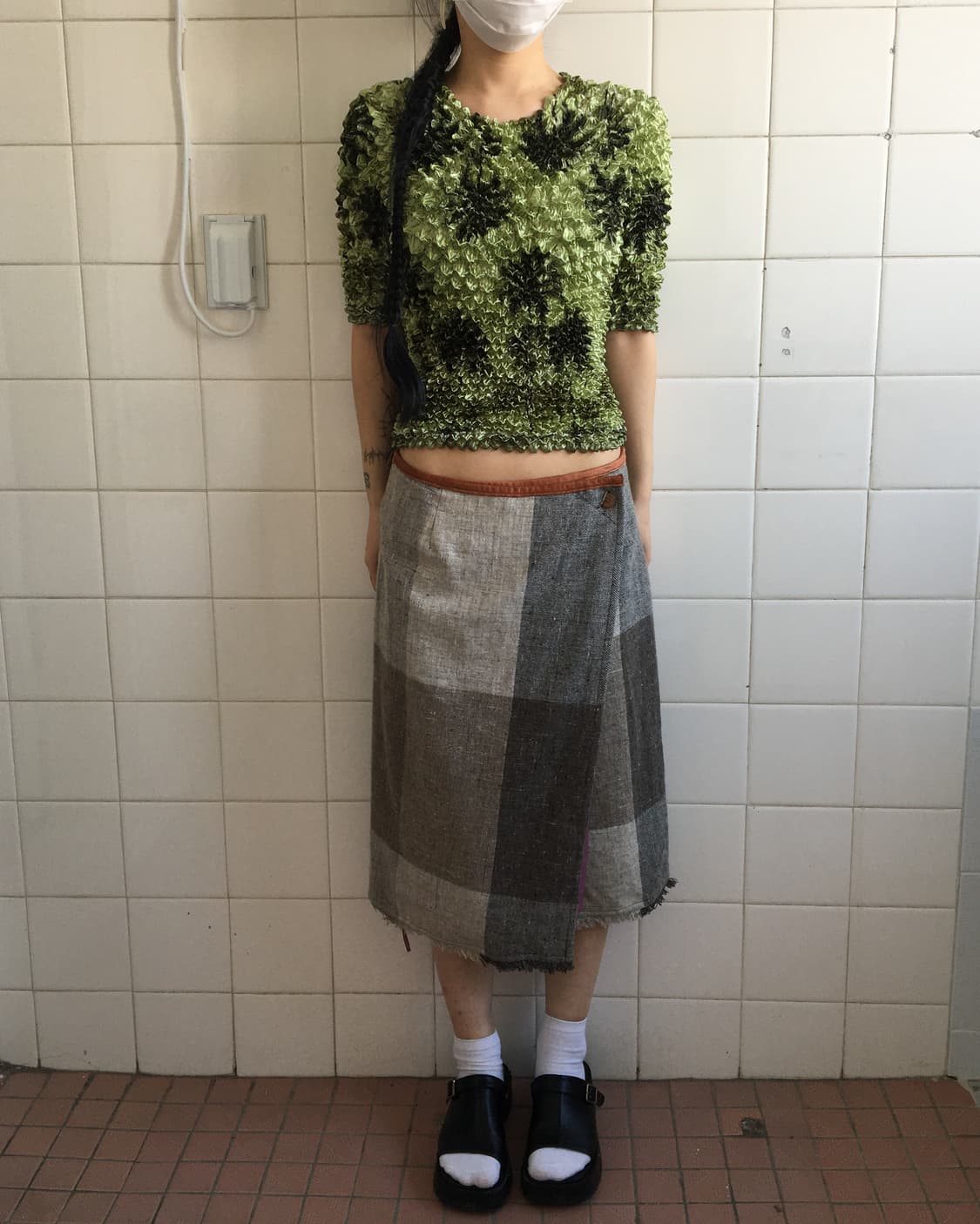 Pleats popcorn top 상품이미지1