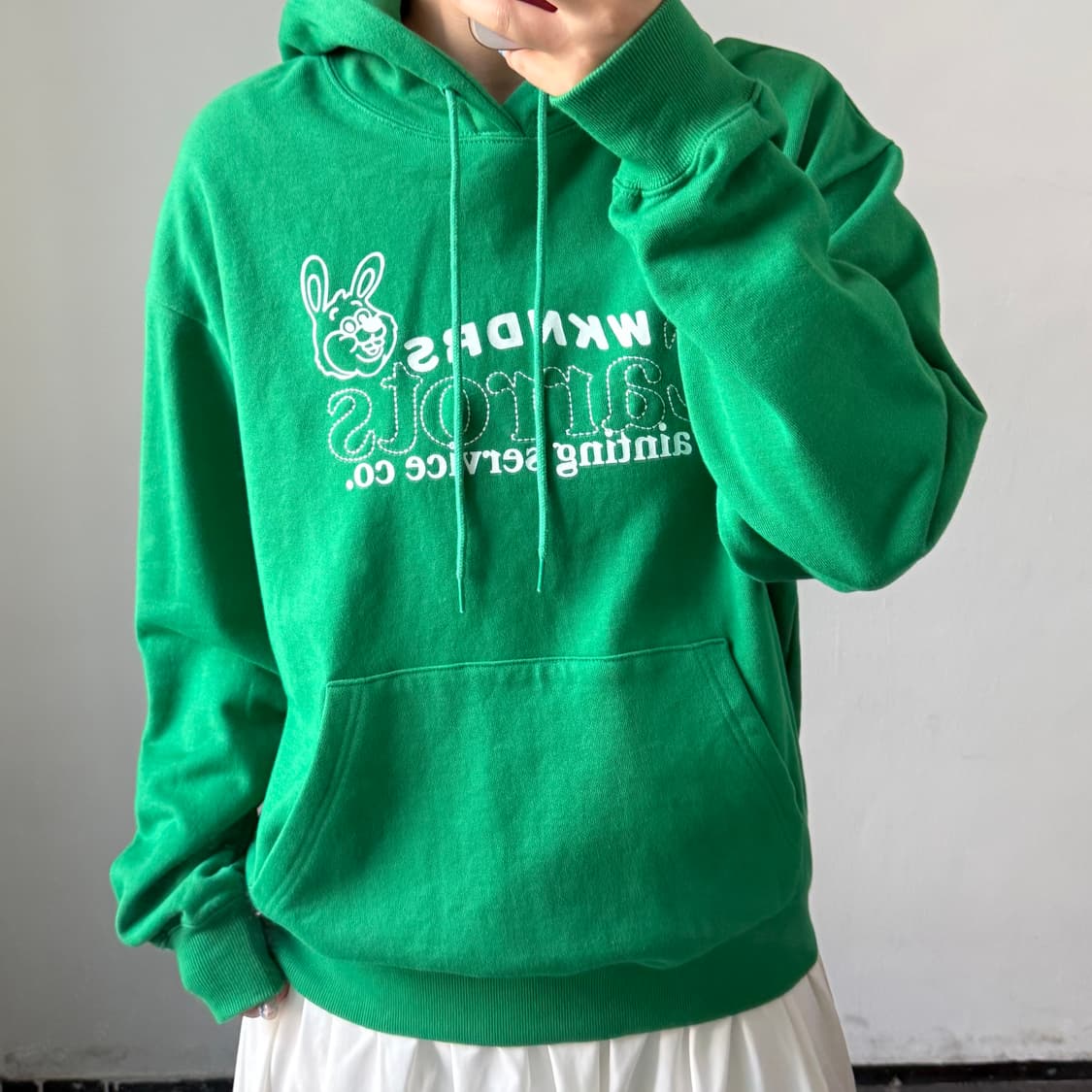 [M] 위캔더스 그린 후드티 상품이미지2