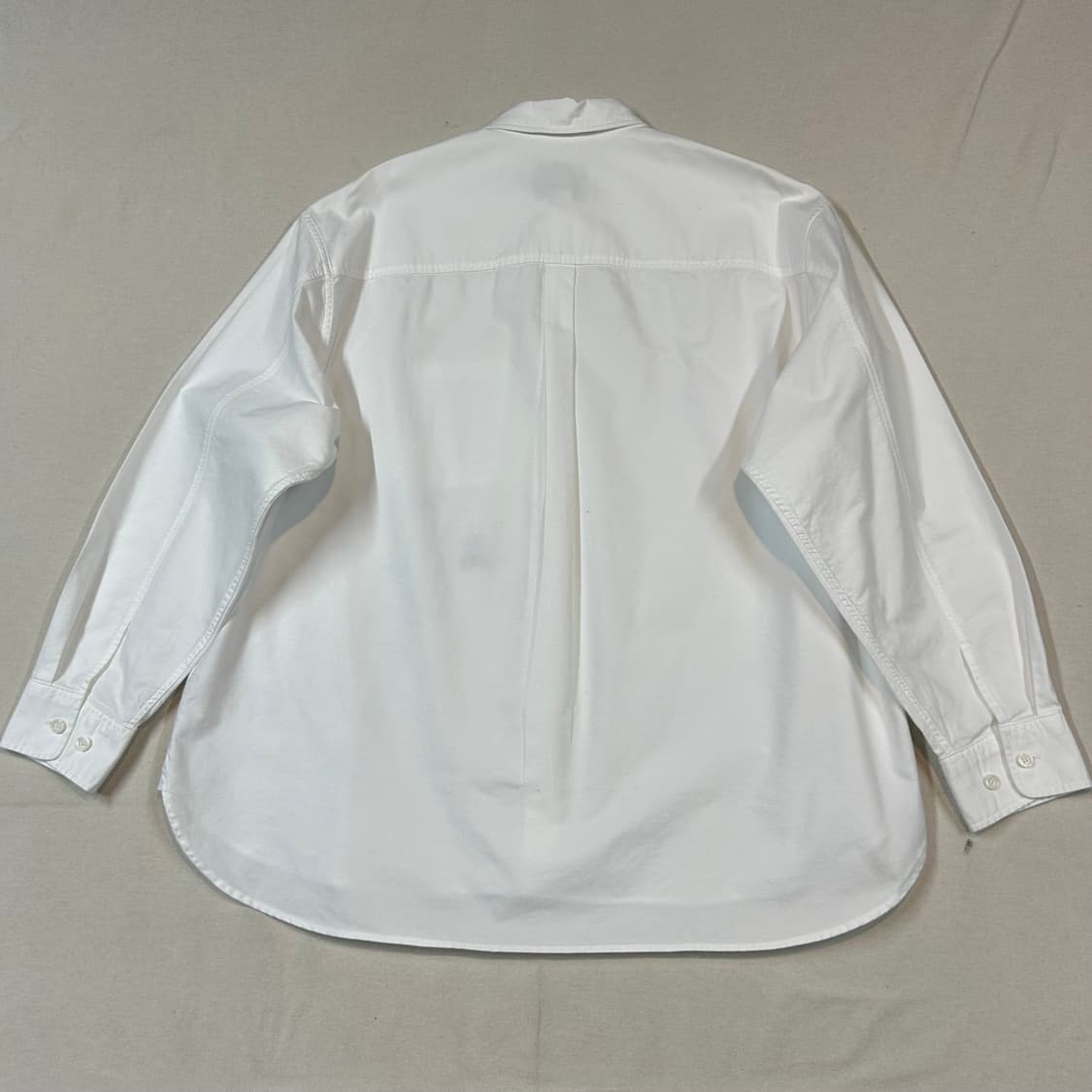 M) 커버낫 프레피 C로고 오버핏 옥스포드 셔츠 화이트 상품이미지5