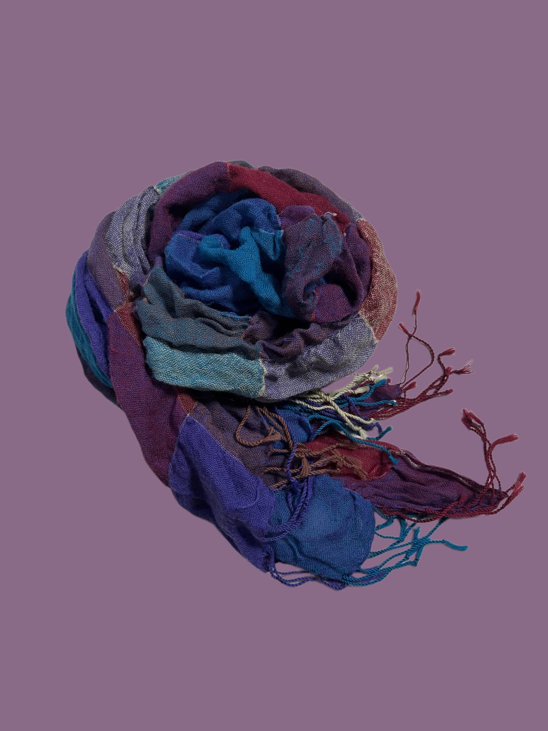 빈티지 히피 하구미 패치워크 머플러 상품이미지1