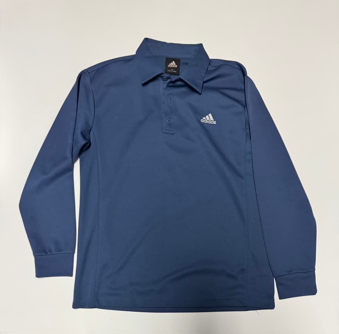 아디다스 올드스쿨 기능성 폴로 긴팔 카라 티셔츠 M 파스텔 네이비 상품이미지1