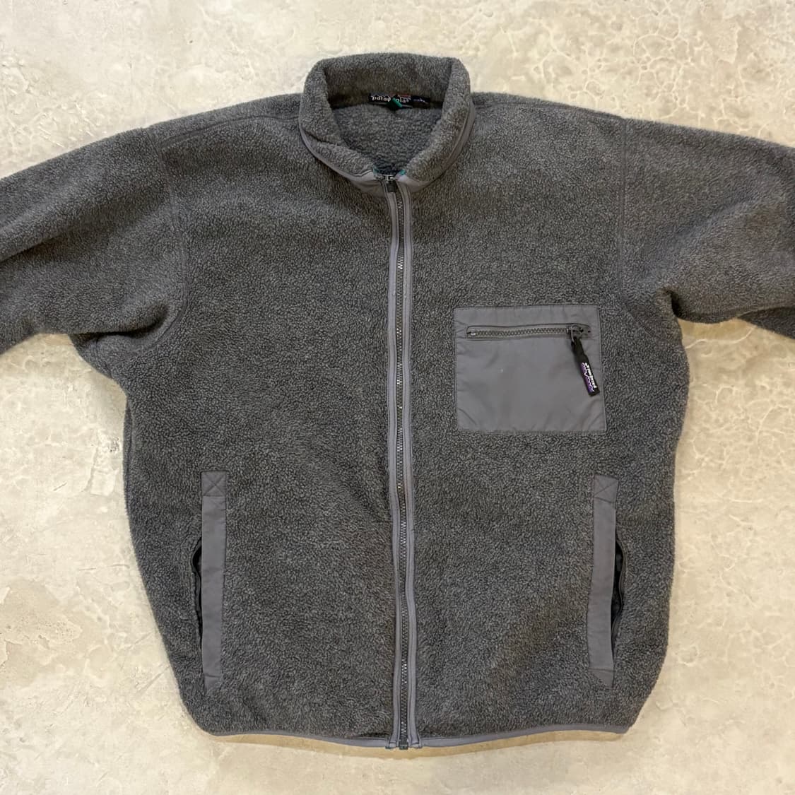 90s USA🇺🇸 파타고니아 레트로 딥파일 그레이 상품이미지1