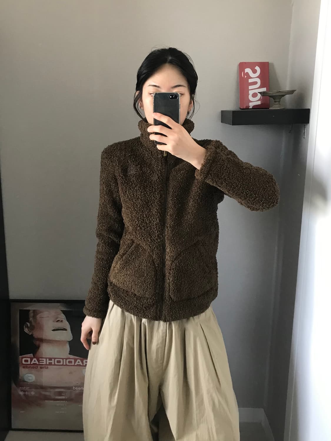 노스페이스 브라운 플리스집업 상품이미지1