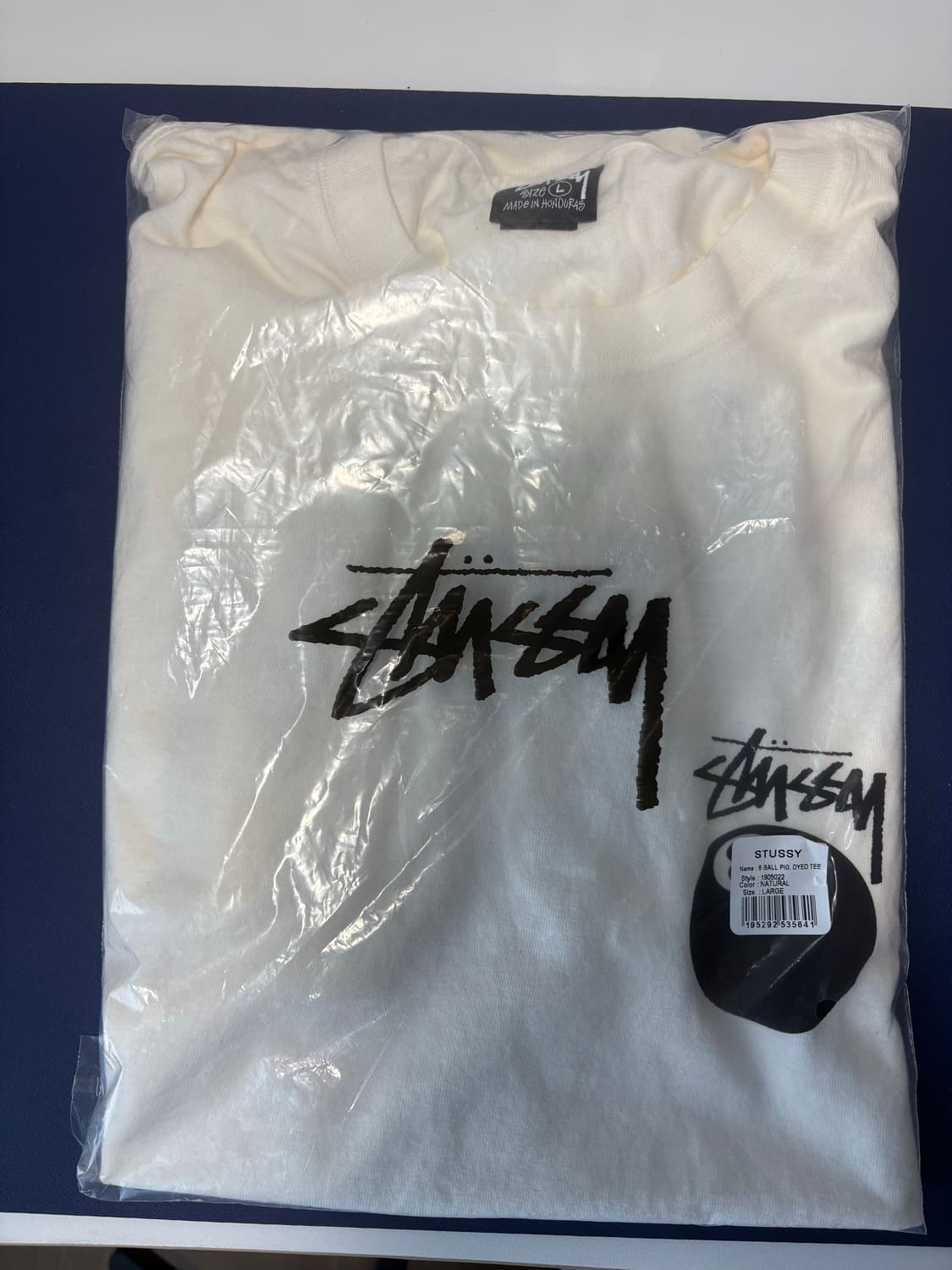 스투시 8볼 반팔티 L 네츄럴 상품이미지1