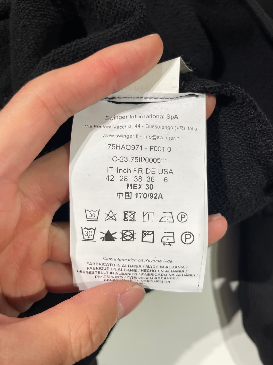 베르사체 진스 꾸뛰르 블랙 롱 스웻 셔츠 상품이미지9