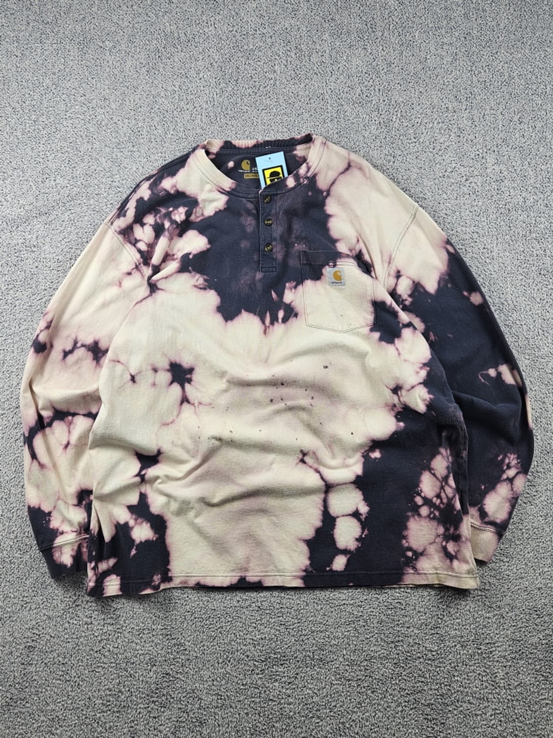 칼하트 다잉 워시드 커스텀 헨리넥 롱슬리브 ( 2XL ) / 10586 상품이미지1