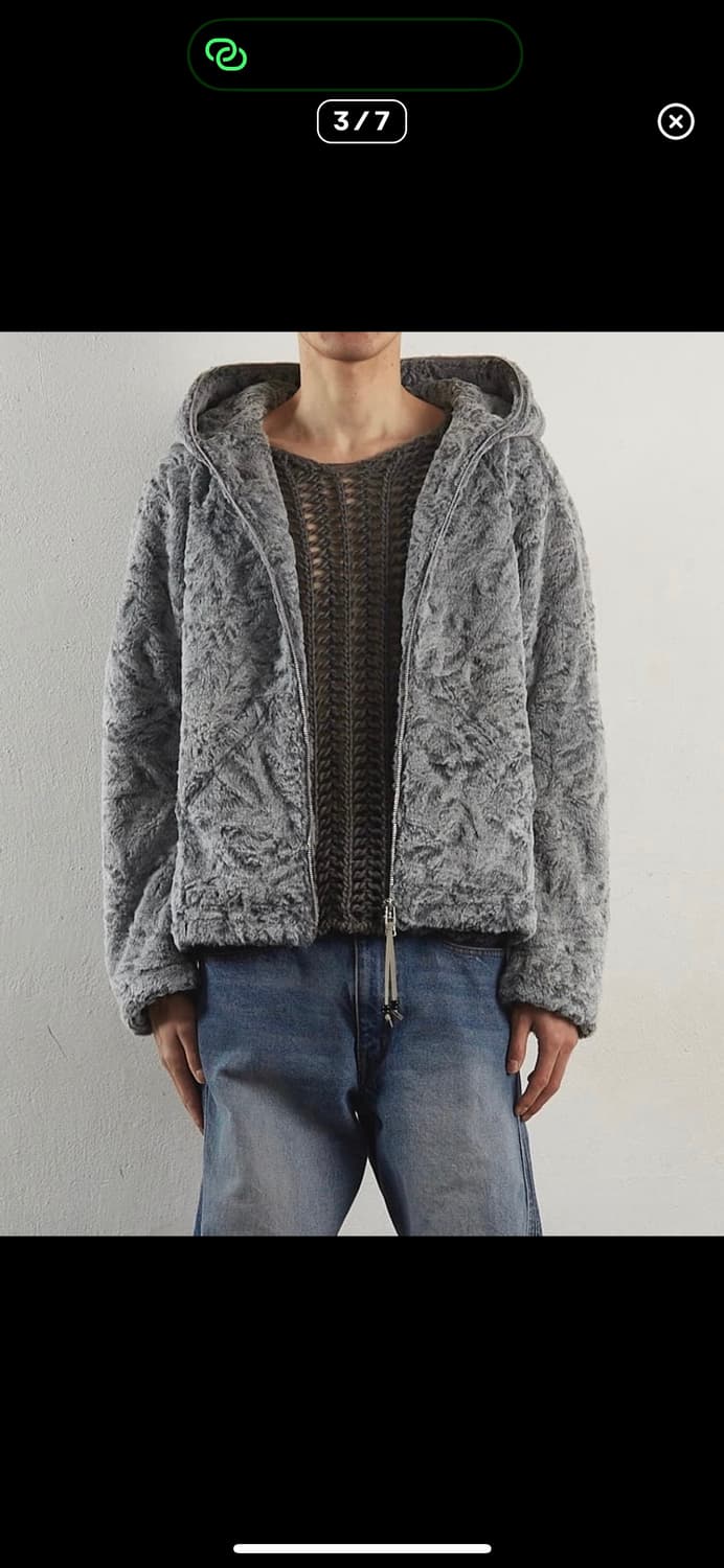 네버포겟 FAUX SHEARLING FULL ZIP UP HOODIE 상품이미지3