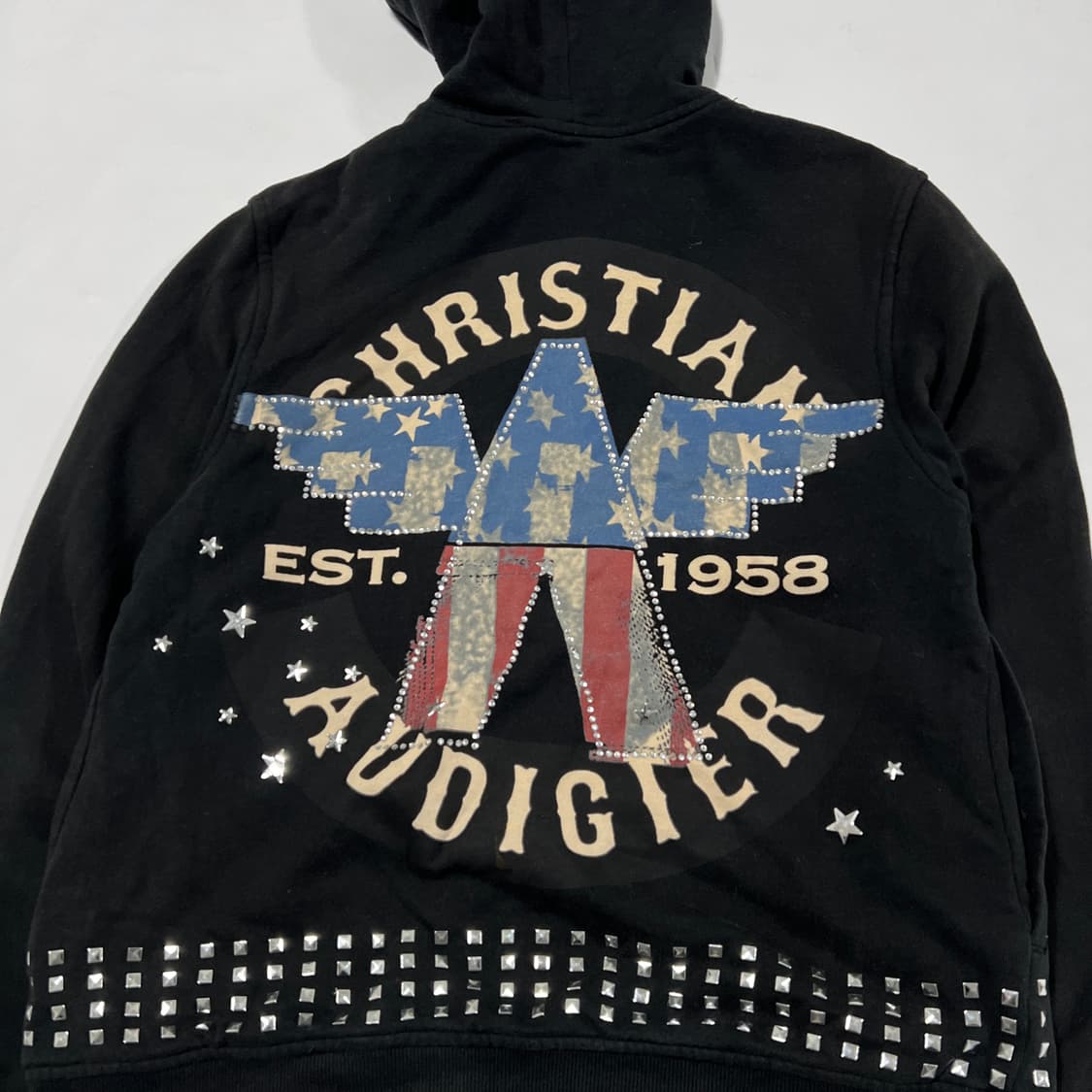 CHRISTIAN AUDIGIER 크리스찬 오디져 프린팅 후드집업(L) 상품이미지6