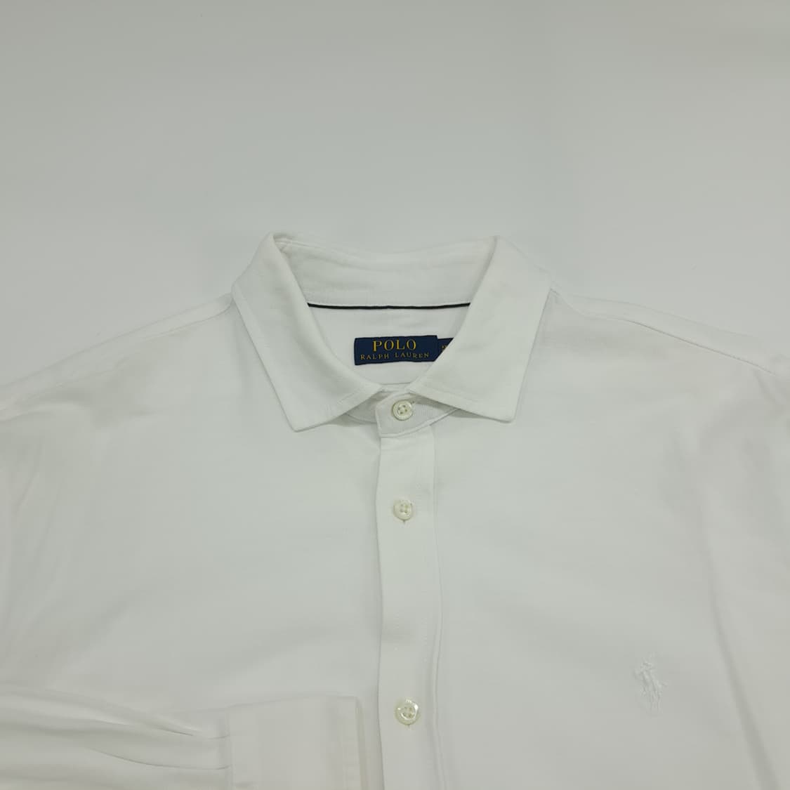 Co790 2XL 폴로 랄프로렌 화이트 메쉬 긴팔 셔츠 남방 상품이미지3