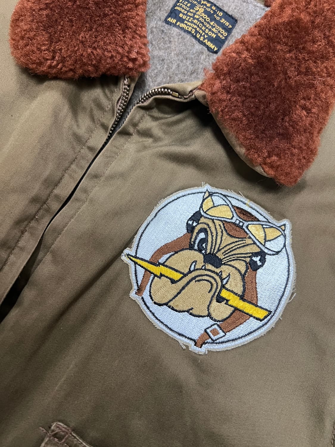 택포22) 버즈릭슨 B-10 플라이트 자켓 36 상품이미지2