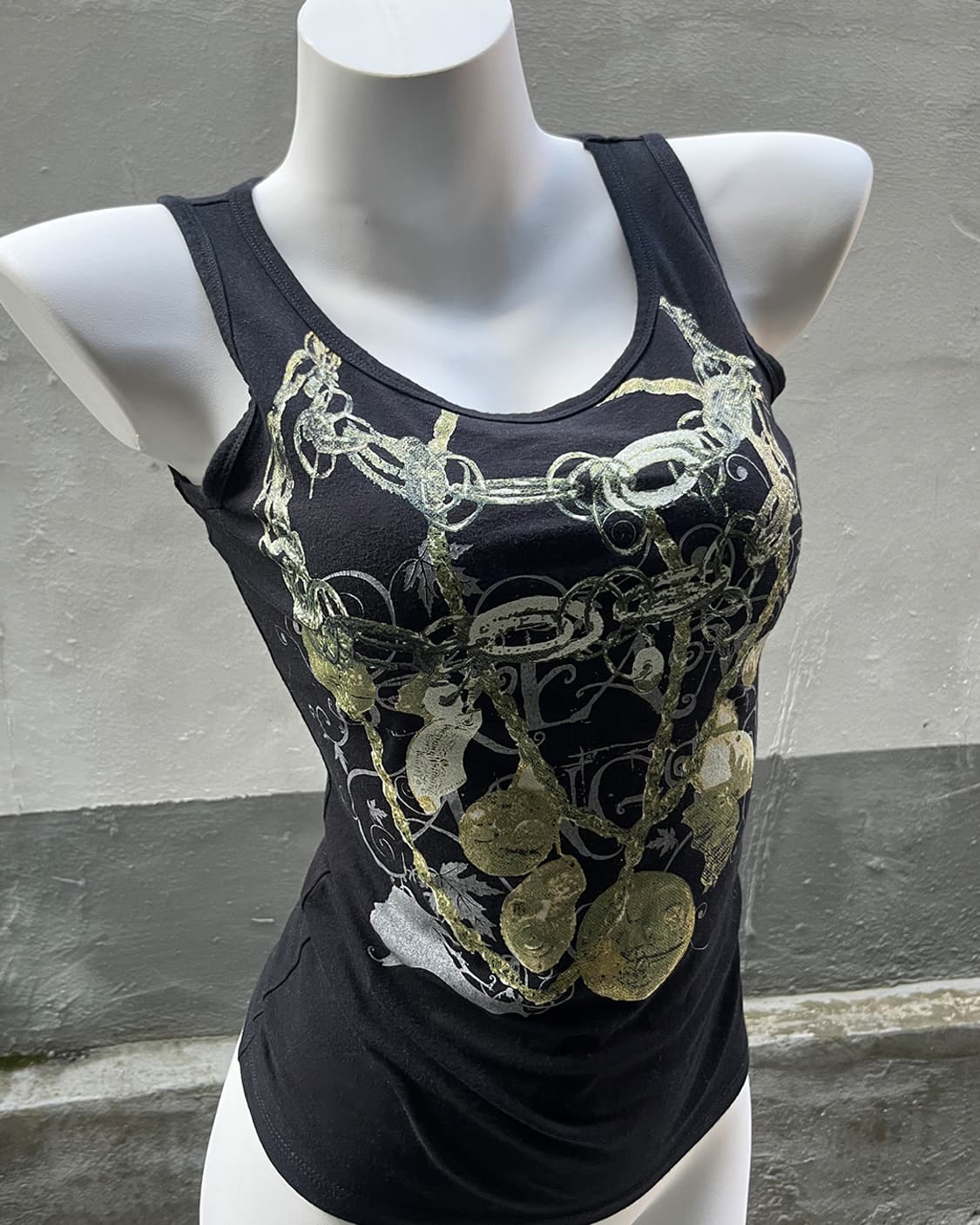 Grunge Chain Print Sleeveless 상품이미지4
