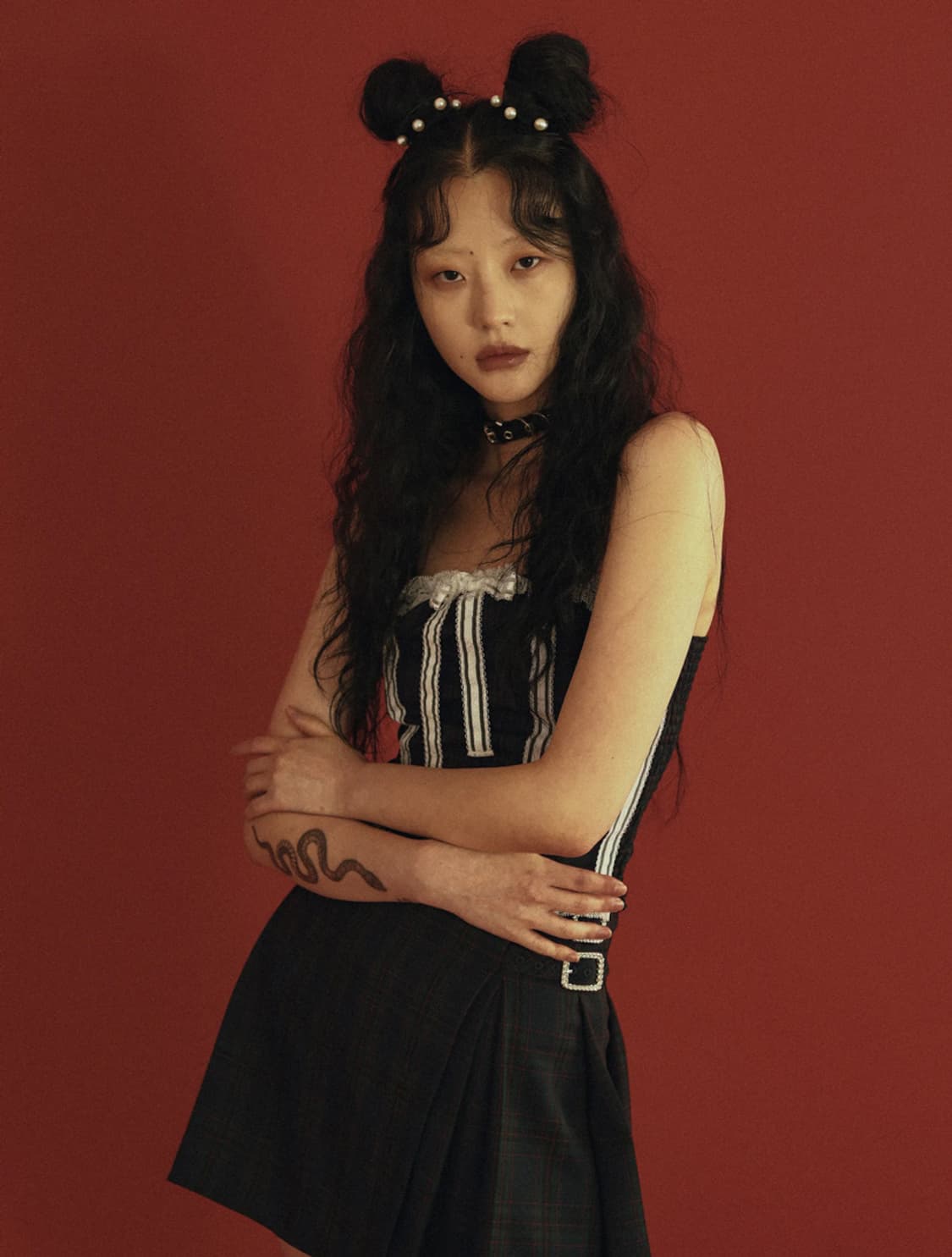 클럿스튜디오 체크 레이스 뷔스티에 상품이미지2