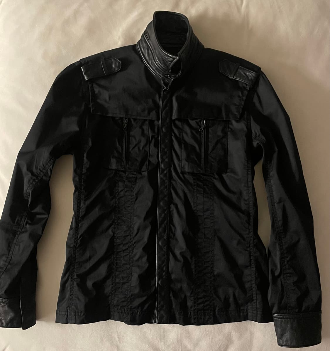 Japan jline black leather jacket (L) 상품이미지1