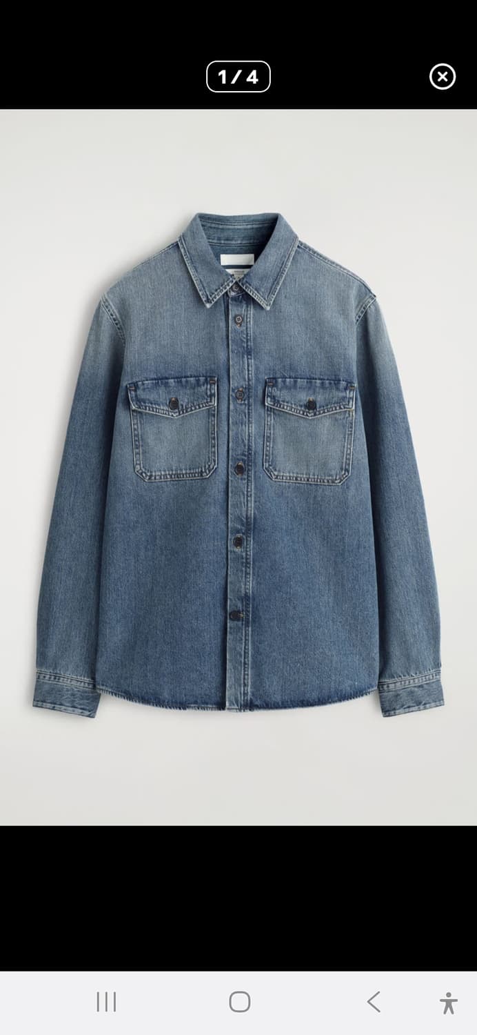 COS 빈티지워싱 데님셔츠 100사이즈 상품이미지8