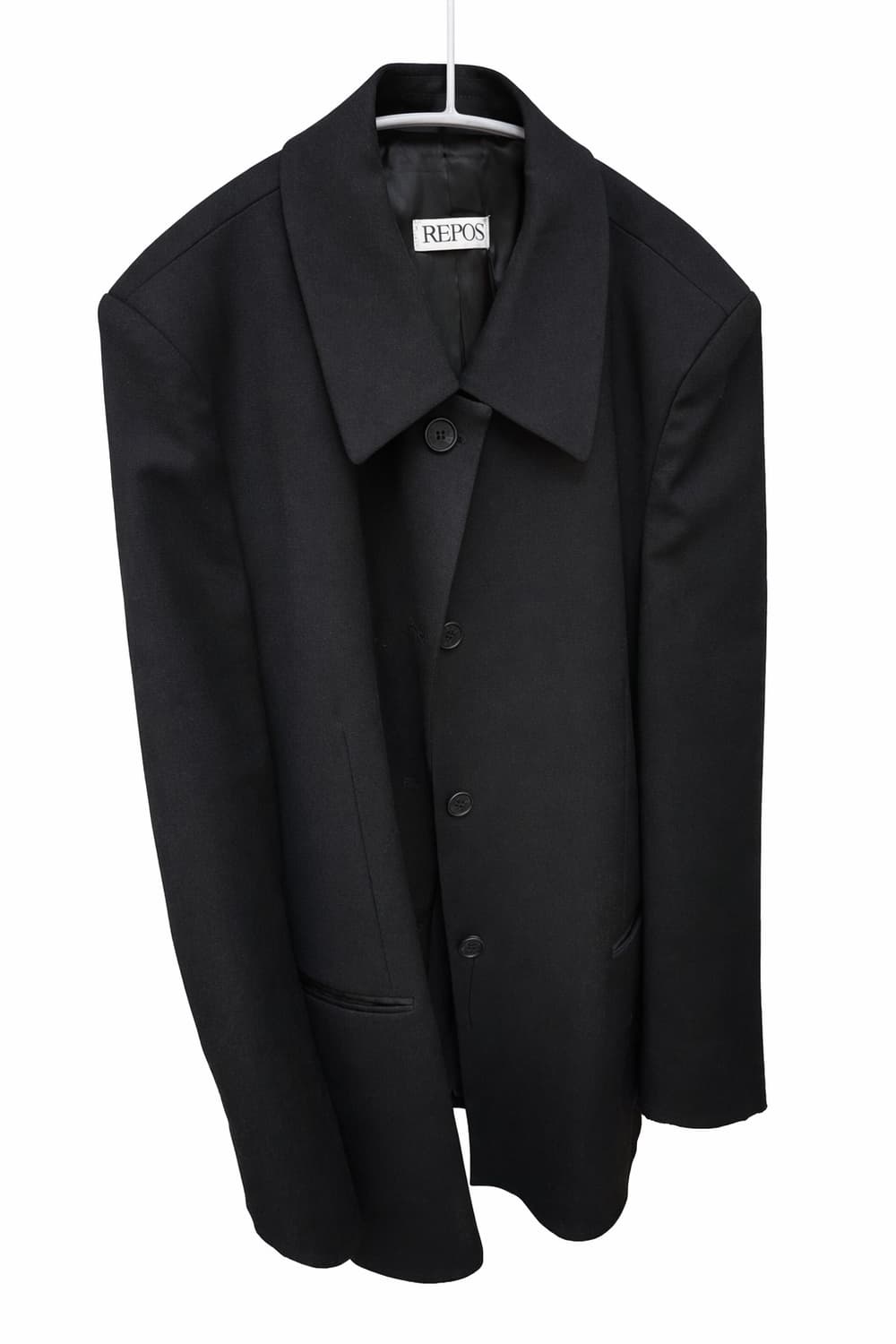 리포스 울 싱글자켓 블랙 상품이미지4