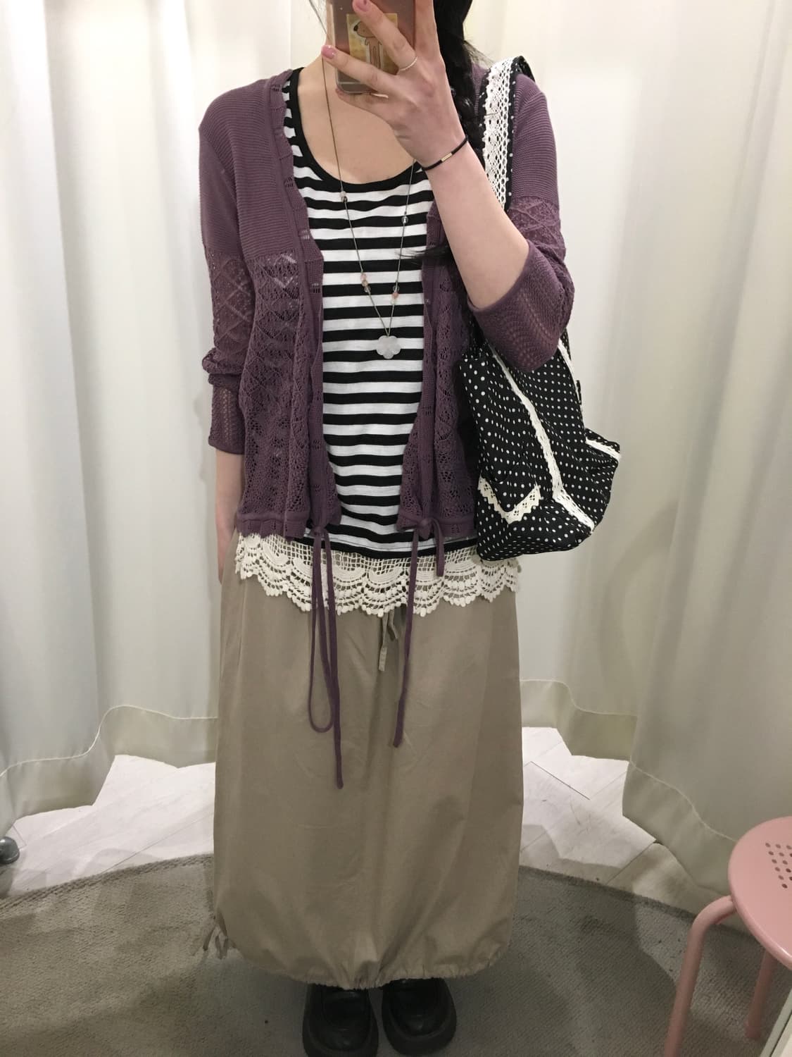 stripe lace sleeveless 상품이미지5