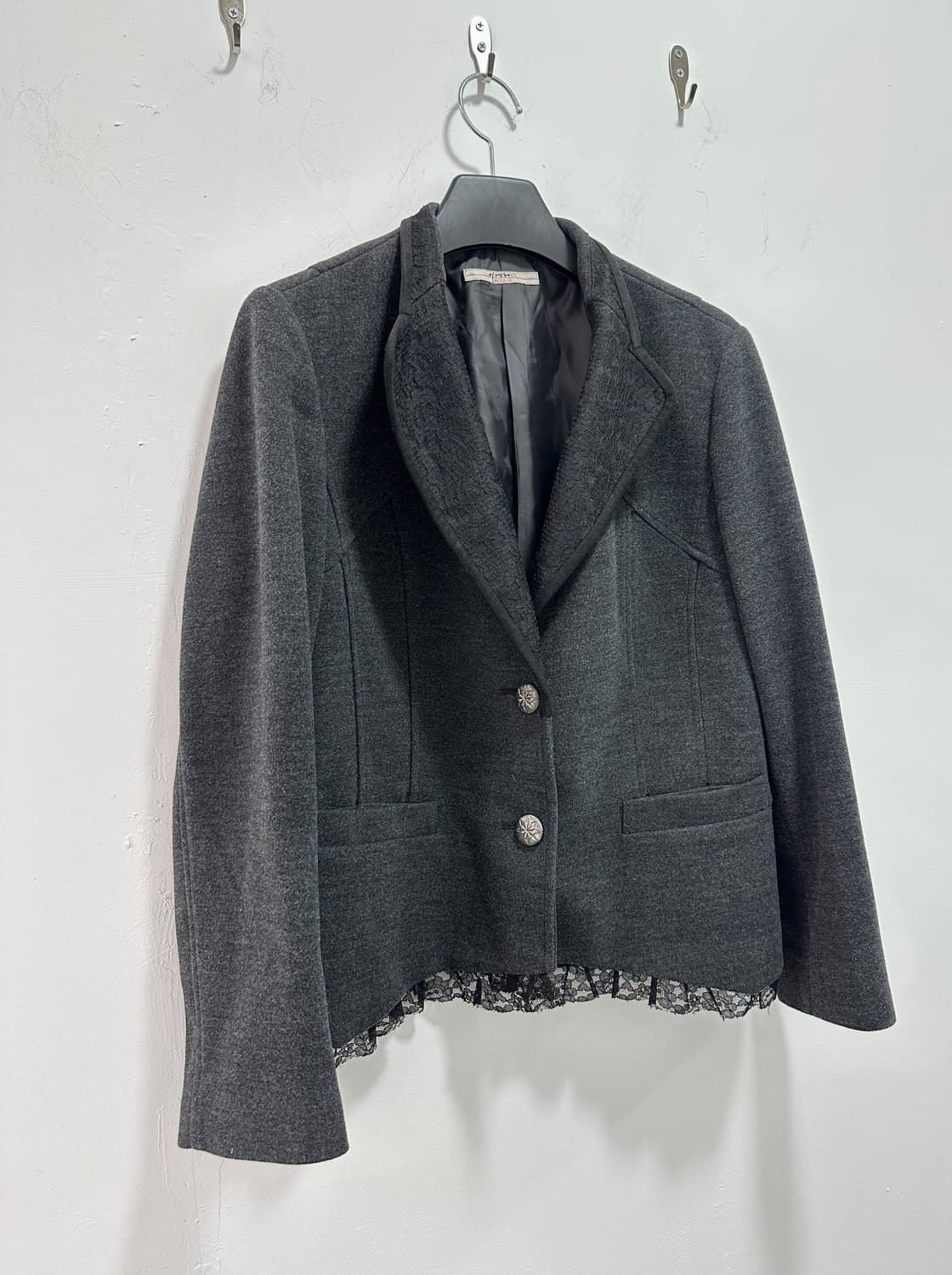 Vintage silver button prill jacket  상품이미지5
