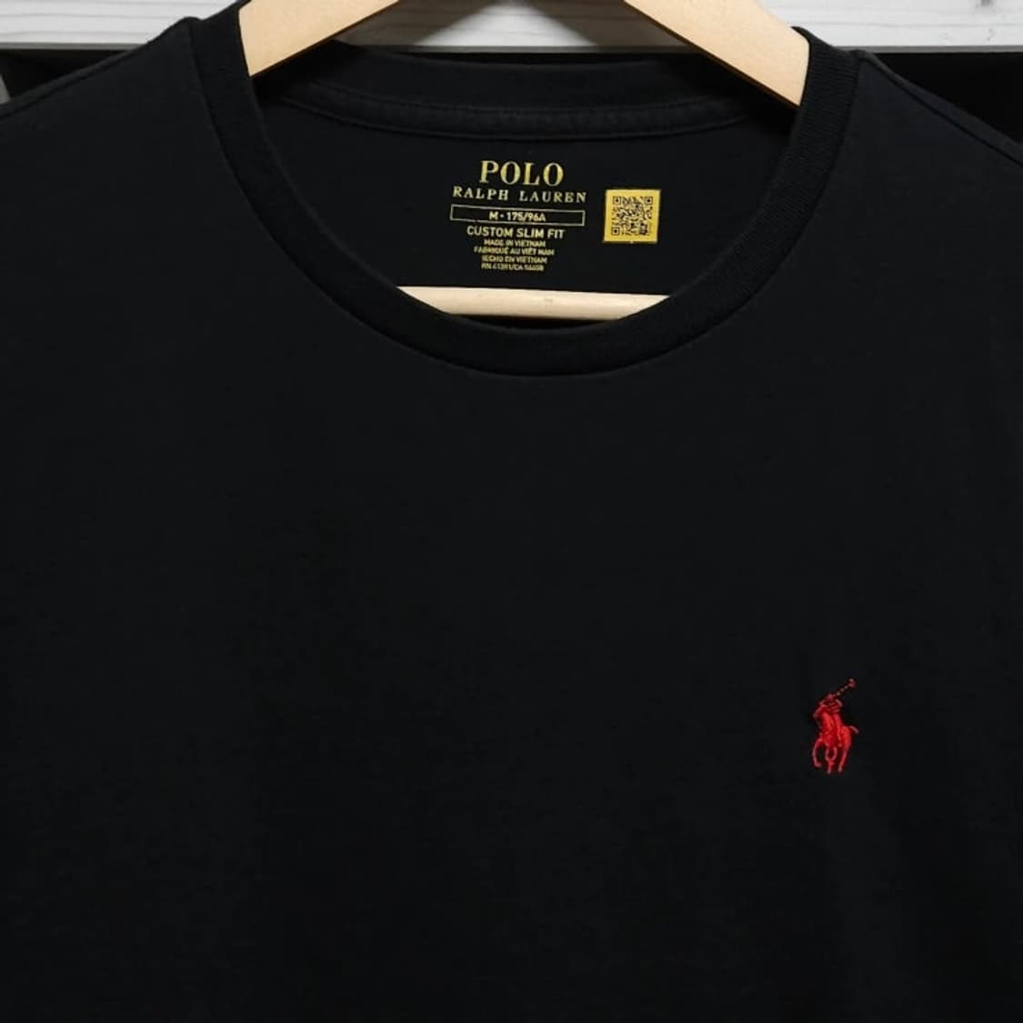M POLO 폴로 랄프로렌 커스텀슬림 블랙 반팔티 상품이미지4