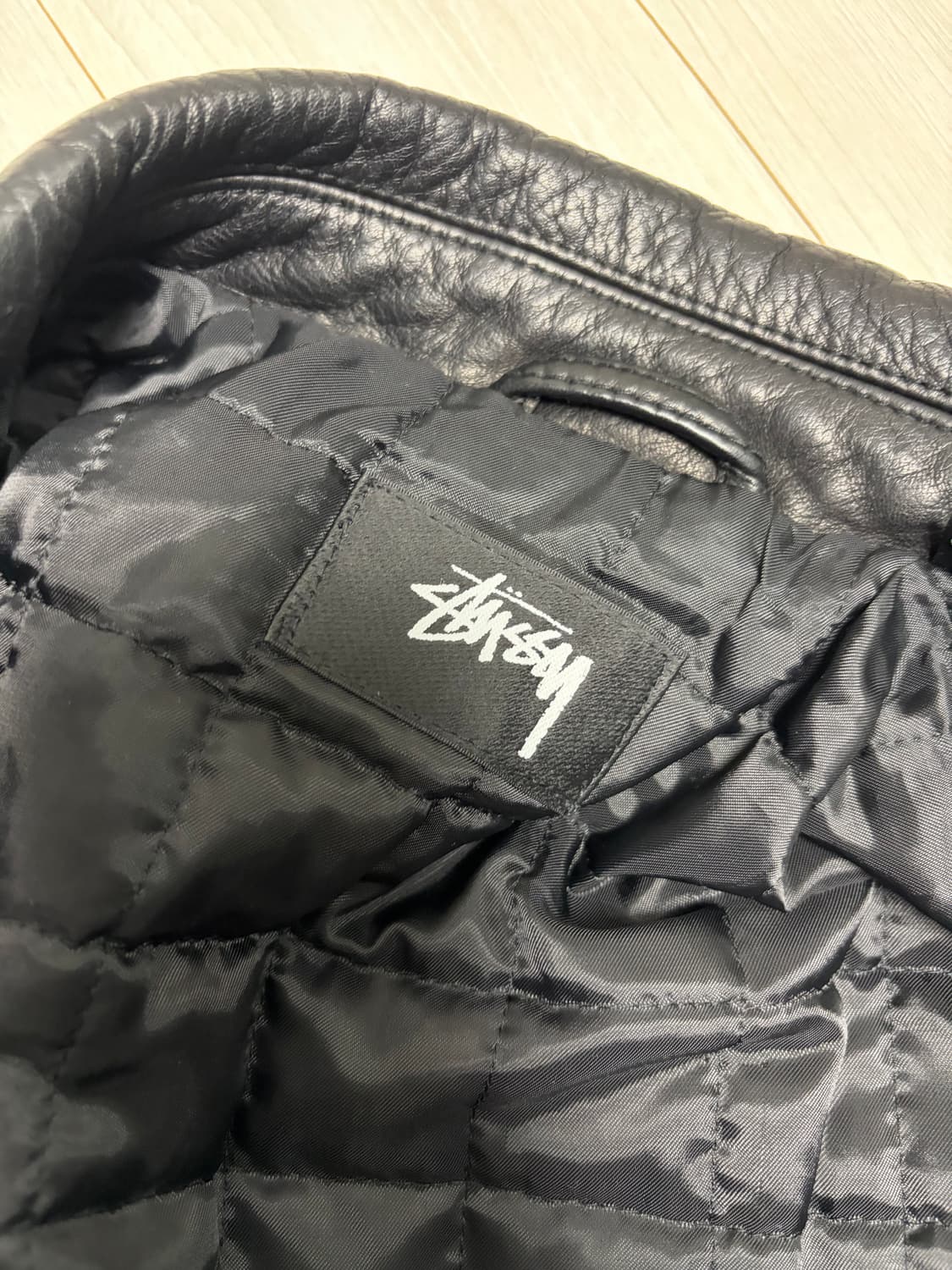 (M) 스투시 레더 플라이트 자켓 블랙 상품이미지6