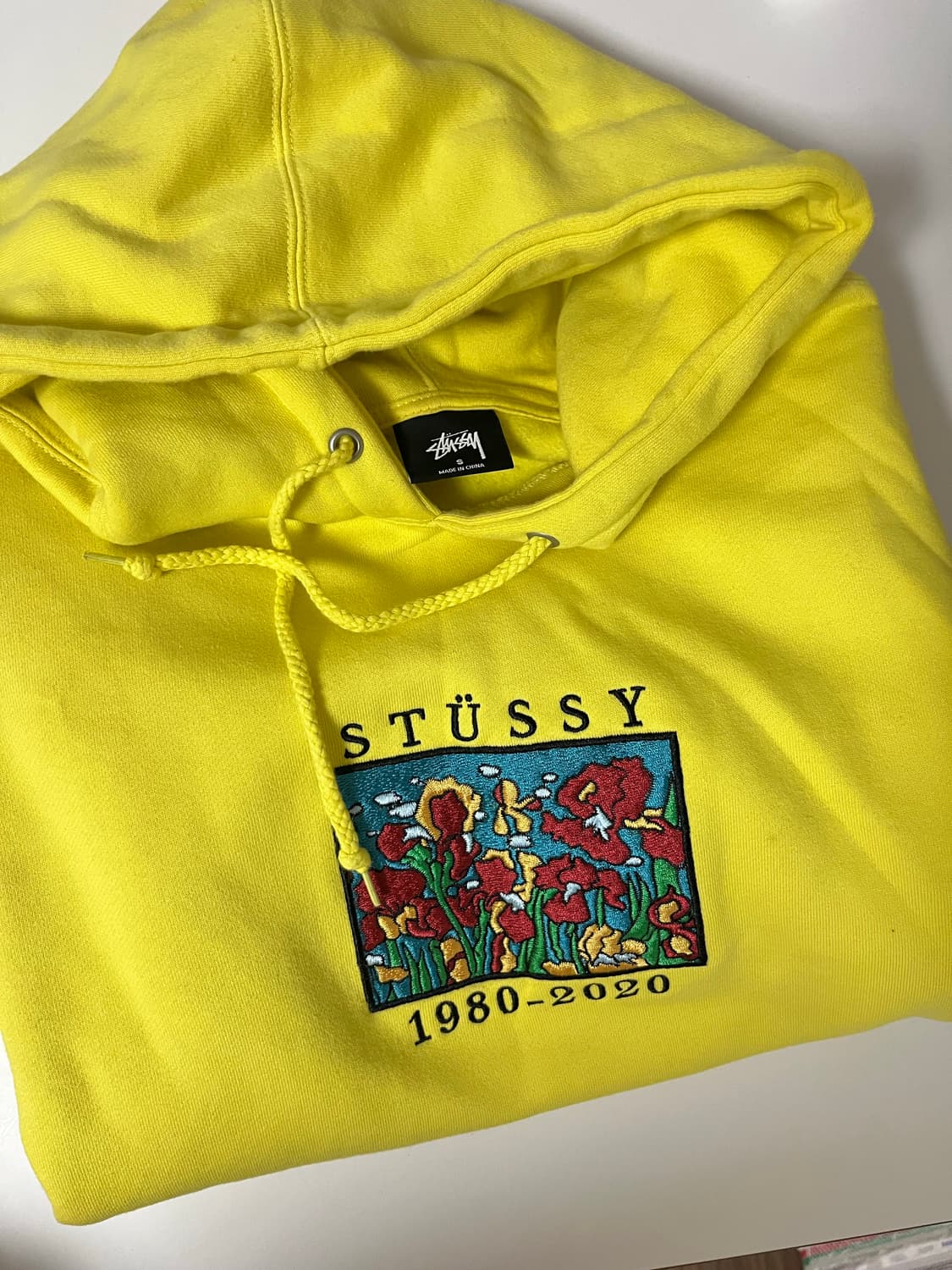 스투시 아이리스 자수 후드티 S 상품이미지2