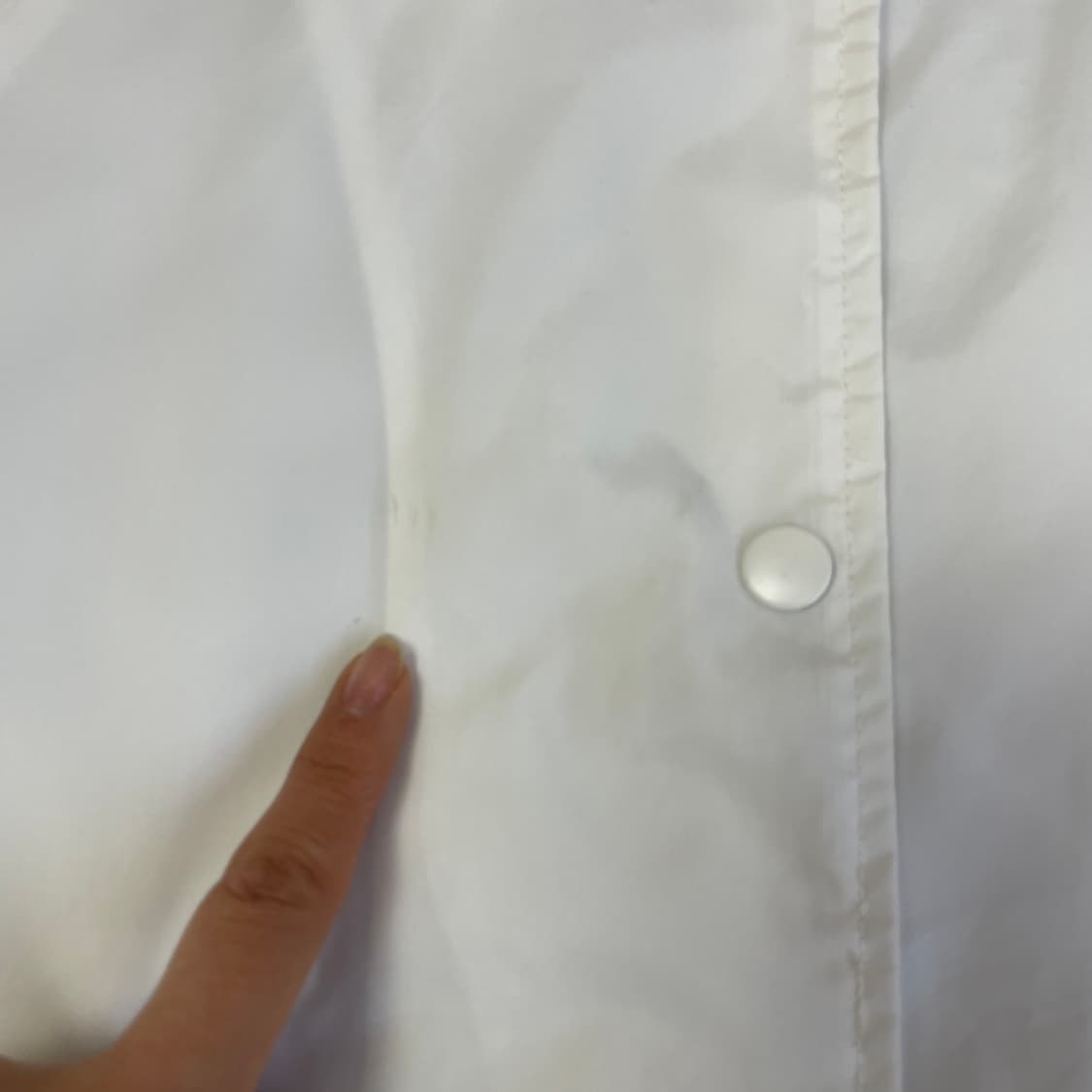 VANS 반스 화이트 안감약기모 나일론 폴리 코치 바람막이 자켓 S 상품이미지5