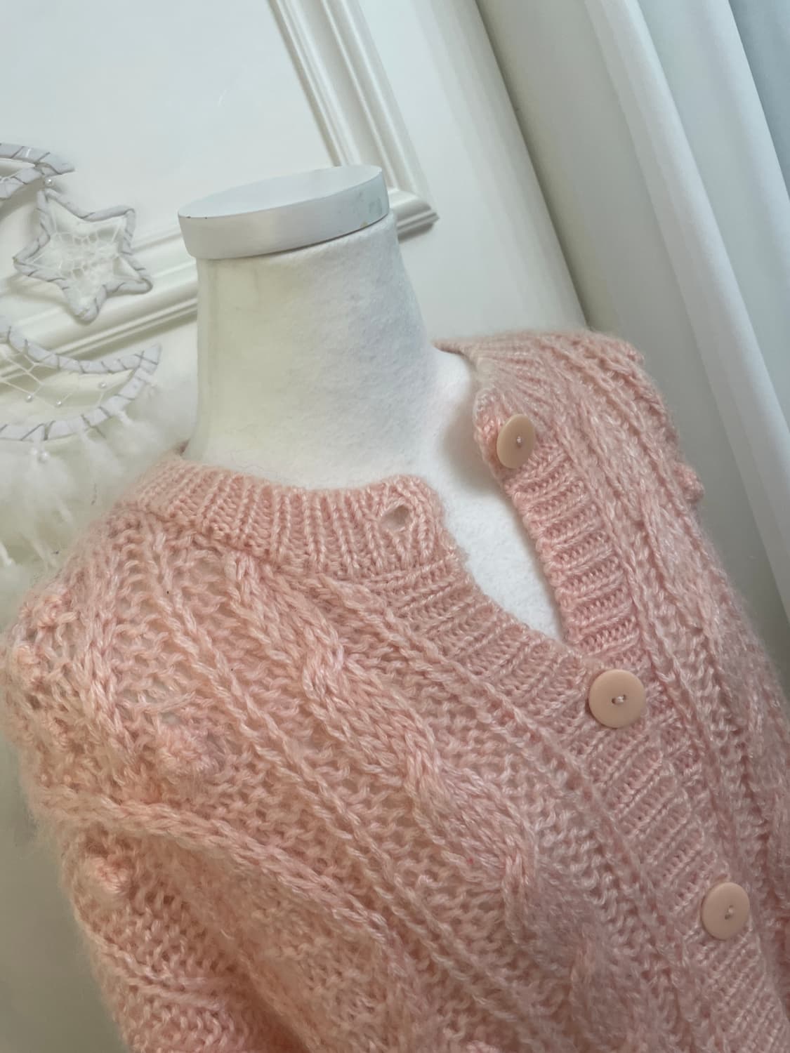 coral cute mori sweater cardigan 상품이미지7