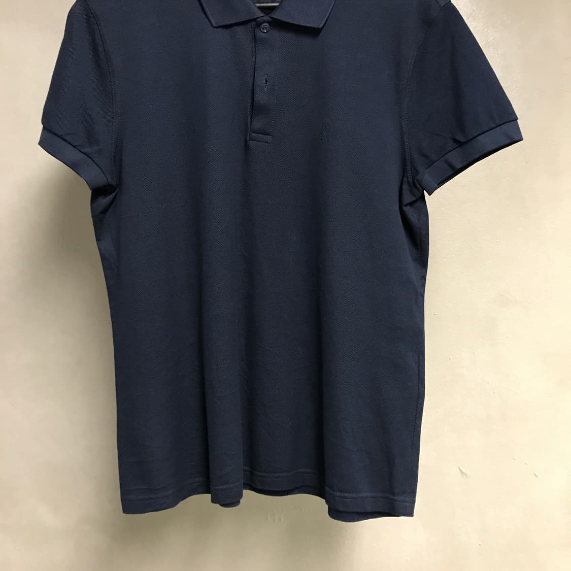 YSL 생로랑 PK 반팔 카라티 네이비 M 상품이미지3