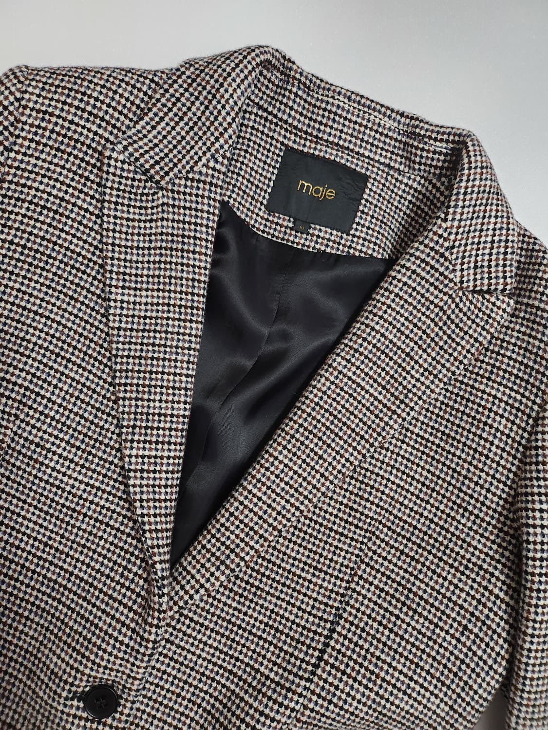 마쥬 하운드투스 여성 체크자켓 36 상품이미지3