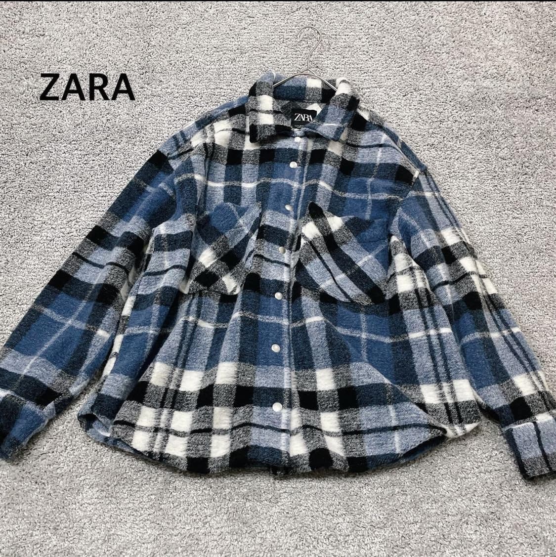 Zara 체크 셔츠형 자켓  상품이미지2