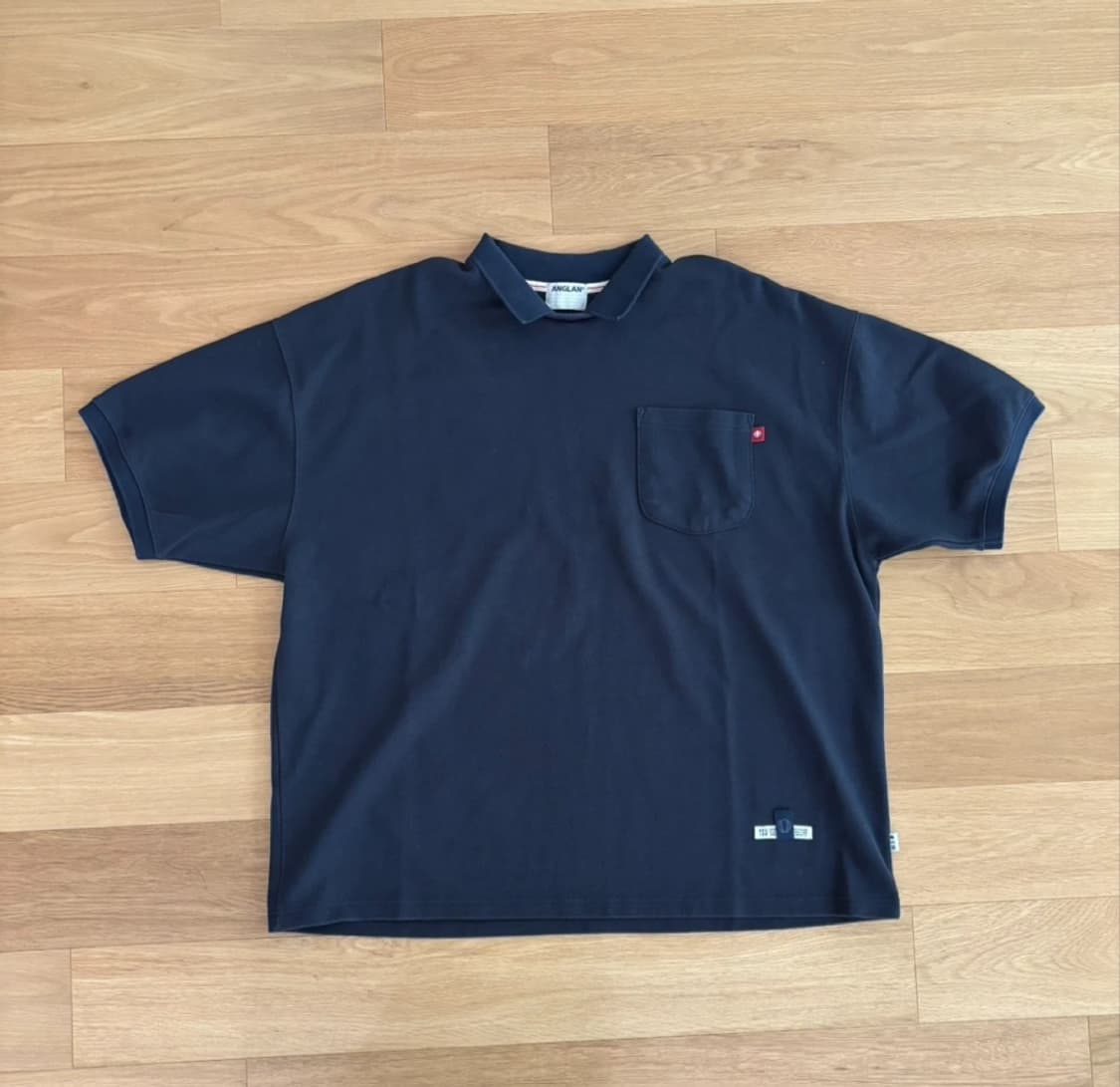앵글런 네이비 포켓 반팔 카라티 상품이미지2