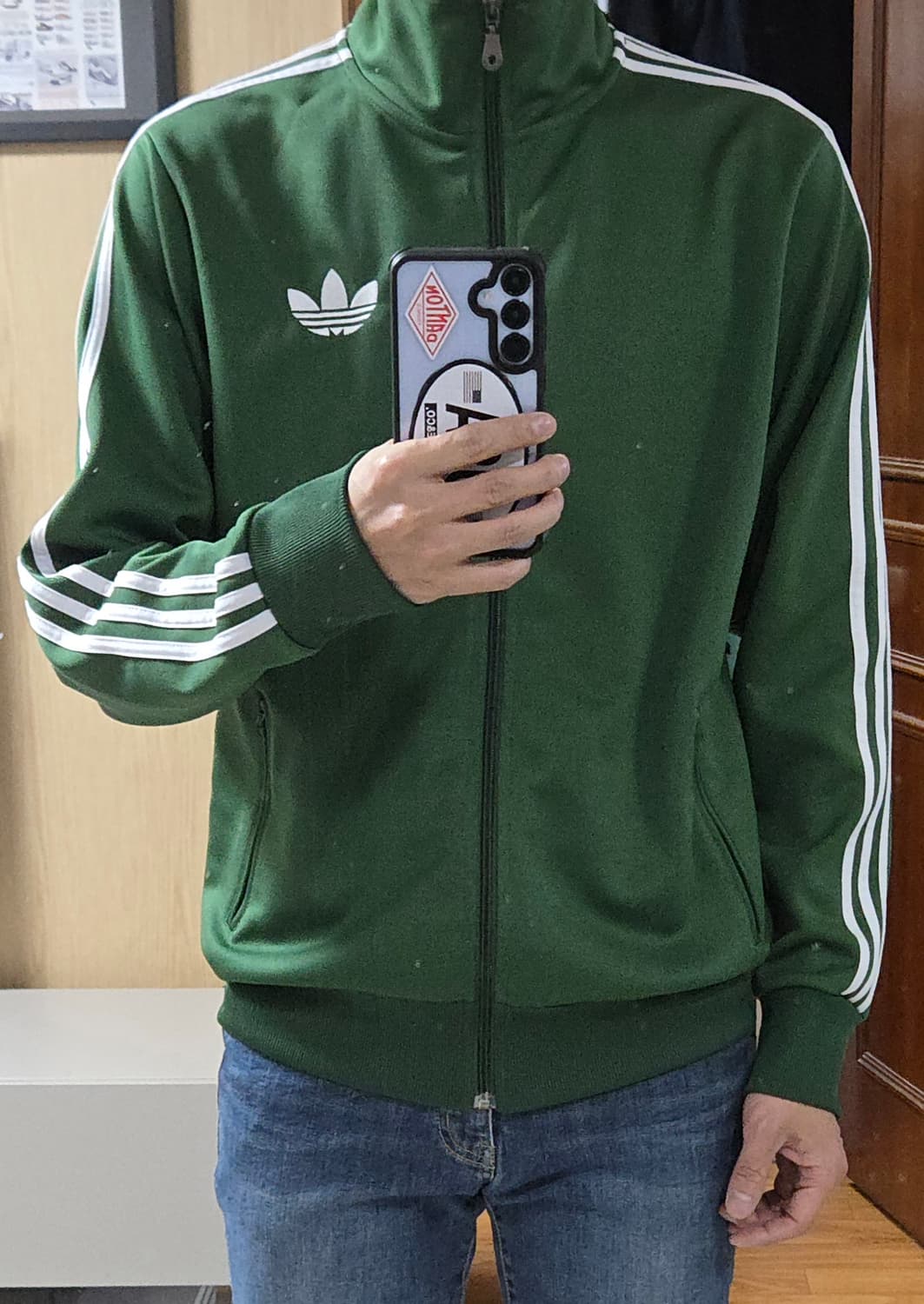 (착샷) 아디다스 파이어버드 져지 트랙탑 그린 상품이미지9