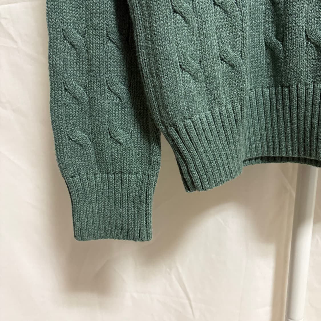 폴로 랄프로렌 코튼 케이블 니트 / 그린, M 상품이미지6