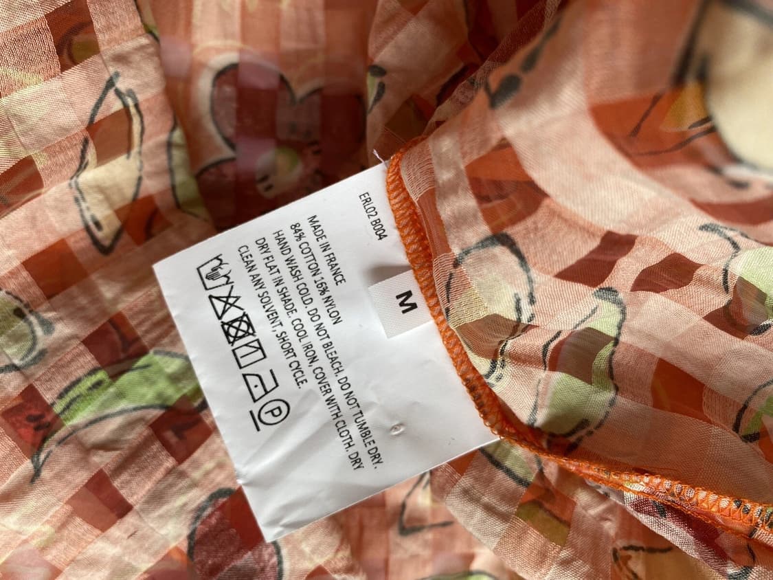 ERL 이알엘 플로럴 프린트 버튼 다운 셔츠 오렌지 상품이미지4