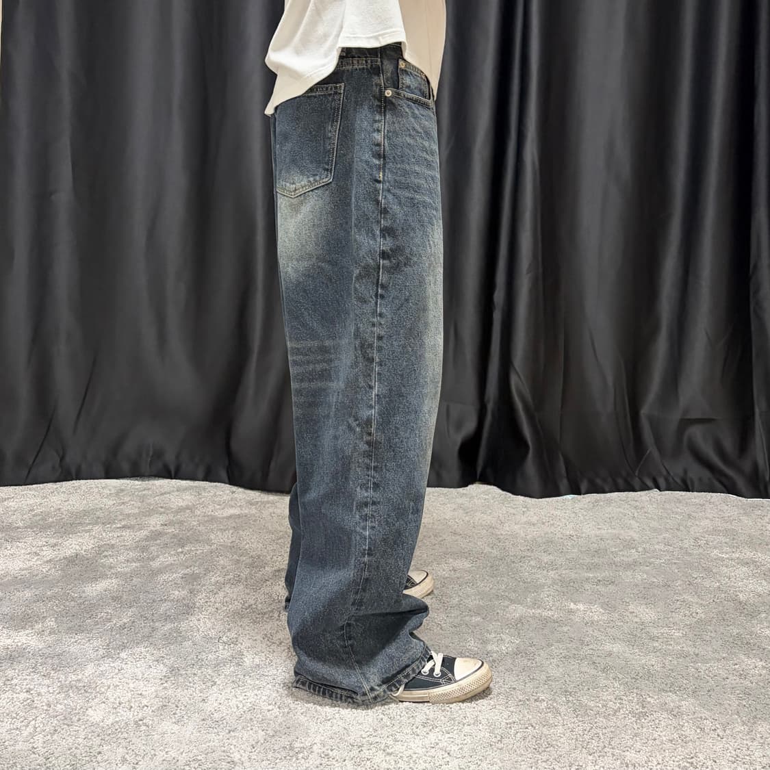 리테일 디스트로이드 패치 데님 M 상품이미지7