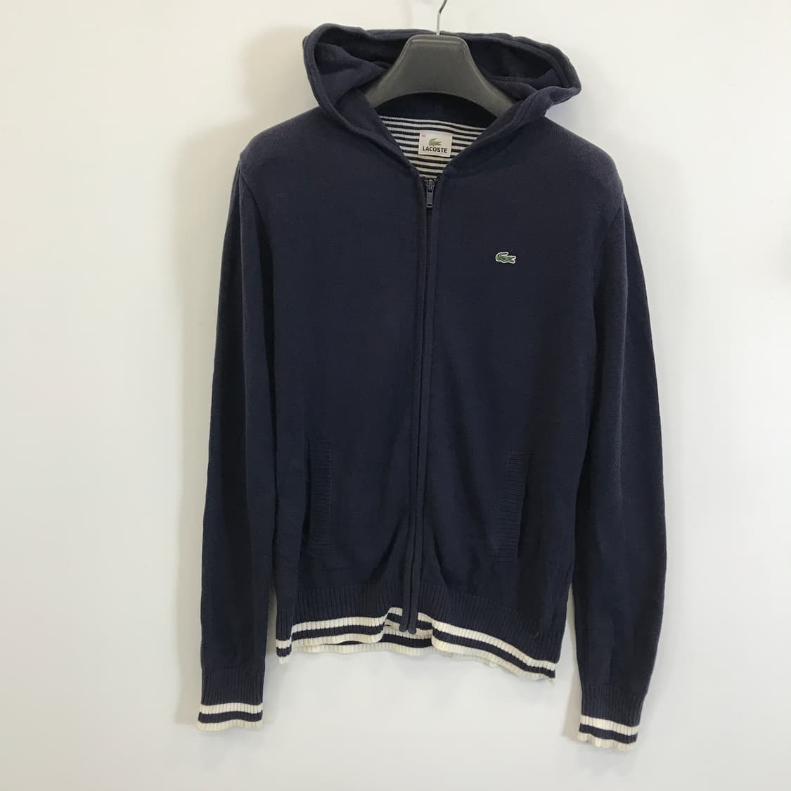 라코스테 코튼 니트후드집업 [100] 상품이미지1