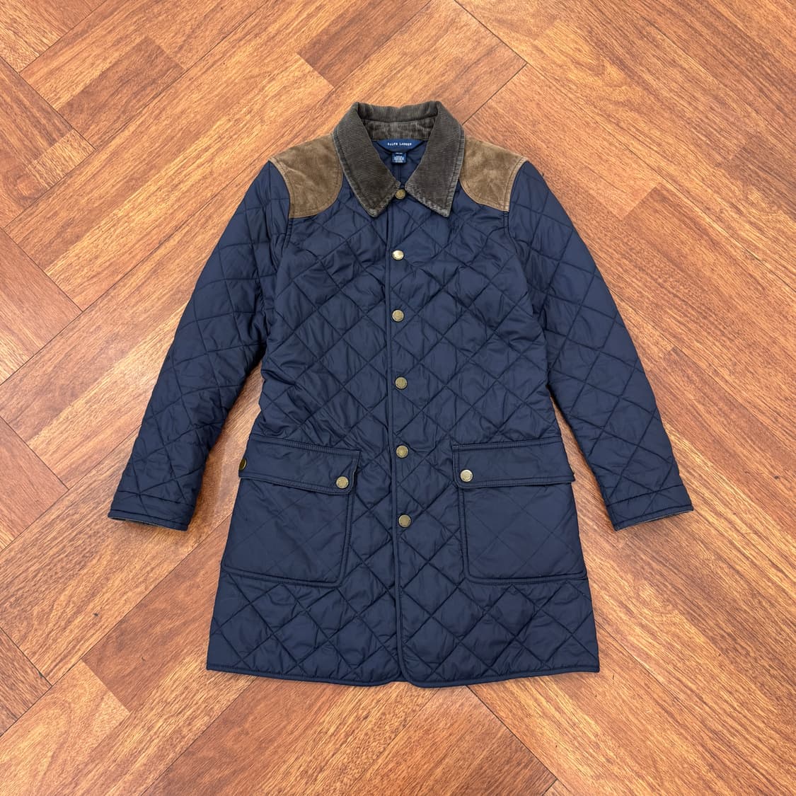 여성용 S 폴로 랄프로렌 네이비 퀼팅 자켓  상품이미지3