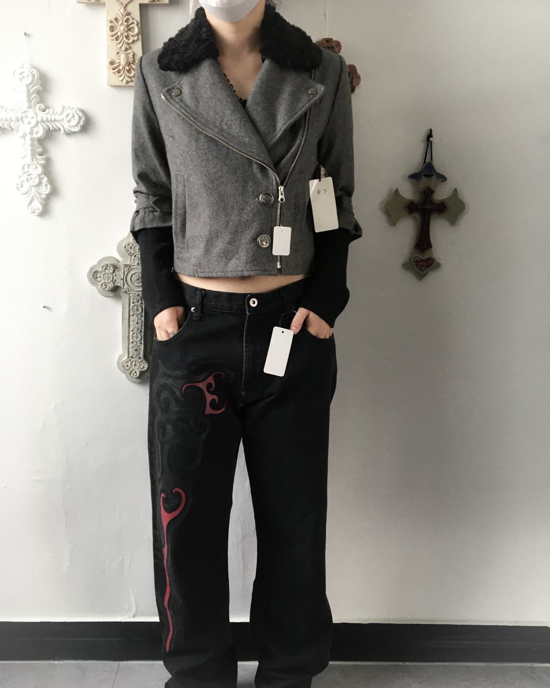 Fur trimming woolen rider jacket 상품이미지1
