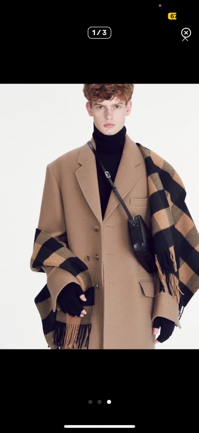 렉토 오버사이즈 울블레드 싱글 코트 M 상품이미지3