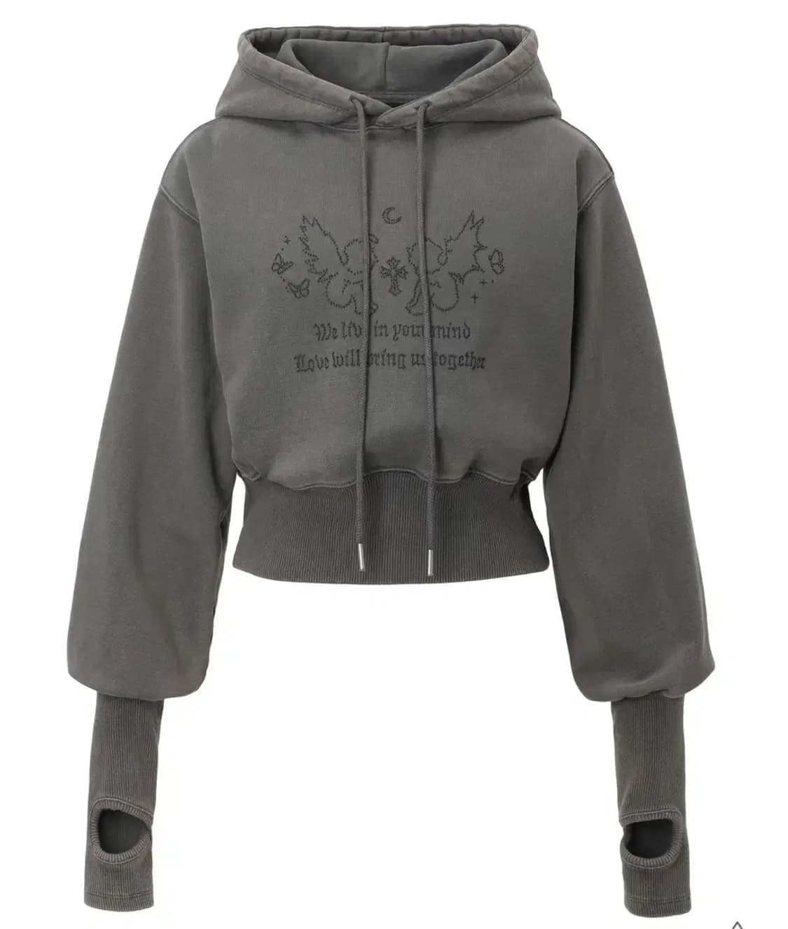 쓰리타임즈 페어리 후드 차콜 상품이미지1