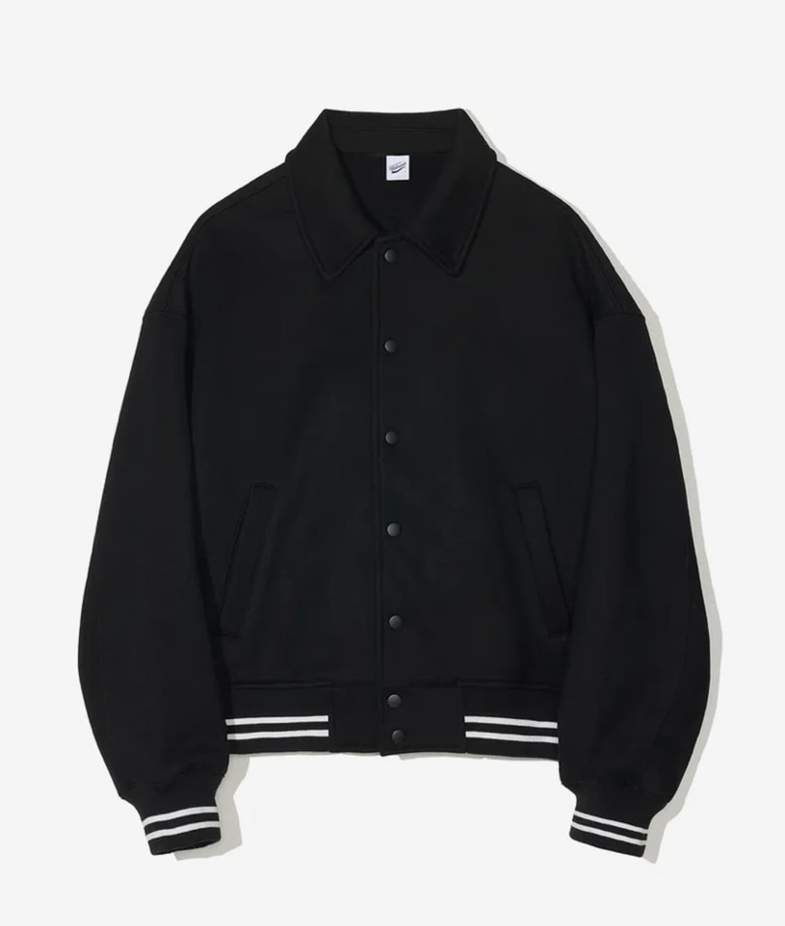 스웨트 스타디움 자켓+블랙와이드 벌룬 나일론 팬츠 그레이쉬 블루 세트 상품이미지3