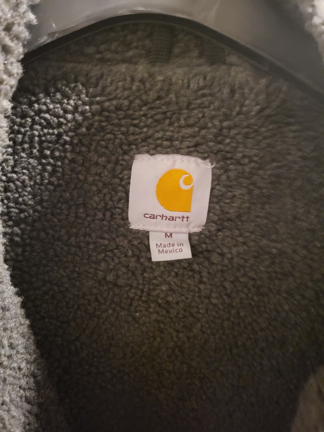 칼하트  카키색 양털 조끼베스트 상품이미지4