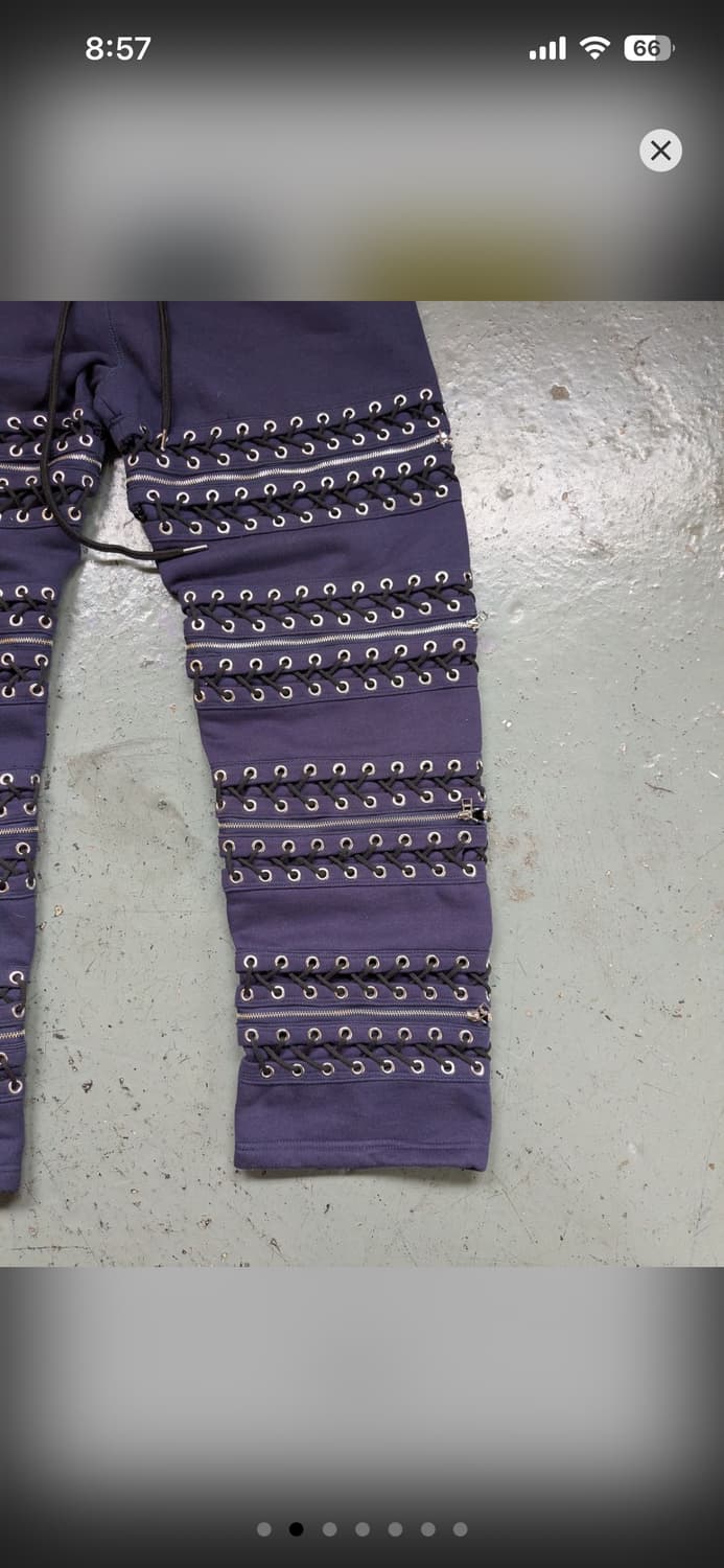 Hood by air 14fw zipoff laced sweatpants 상품이미지3