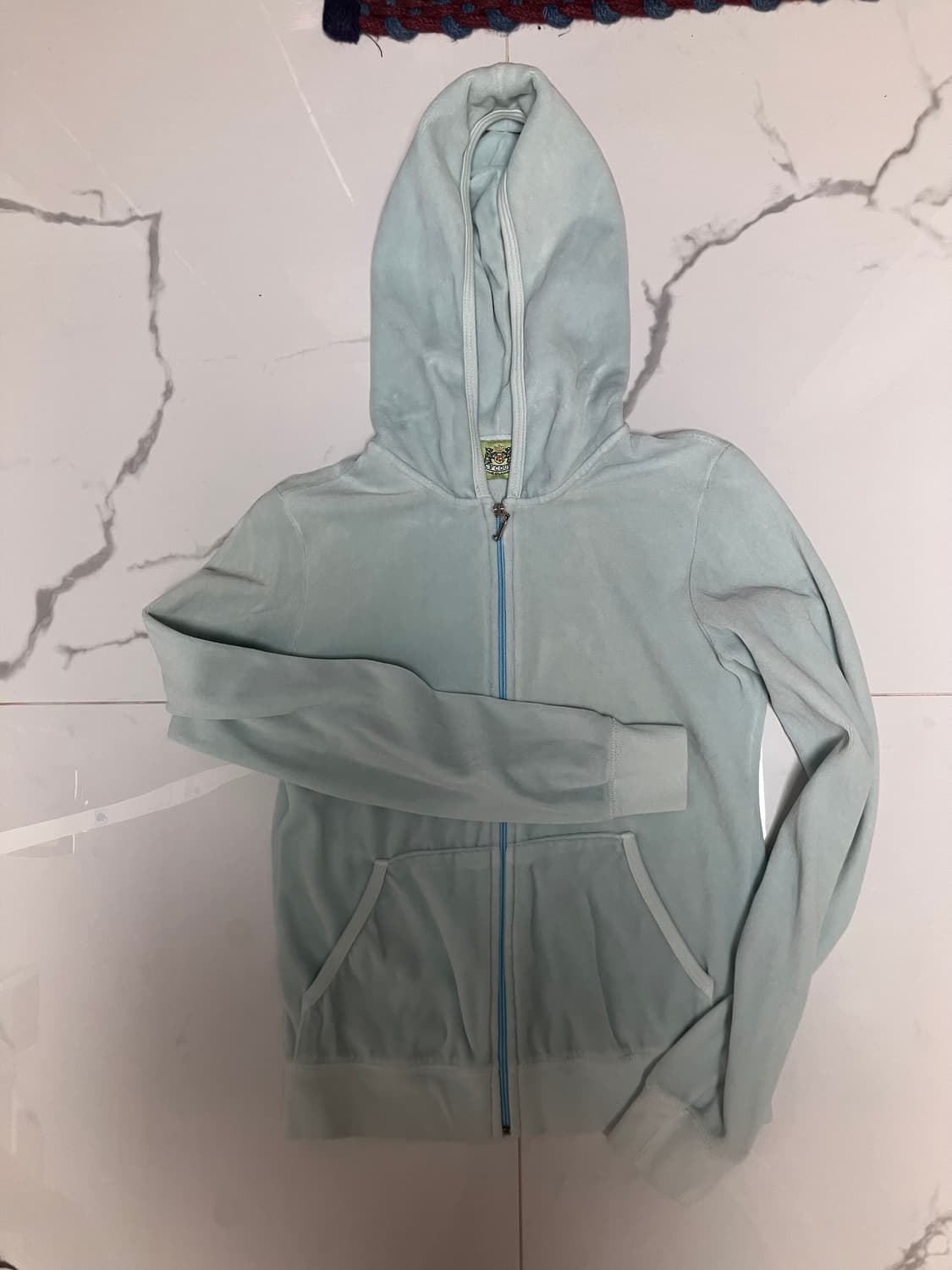 Y2K Juicy Couture 벨루어 후드 집업 L 상품이미지1