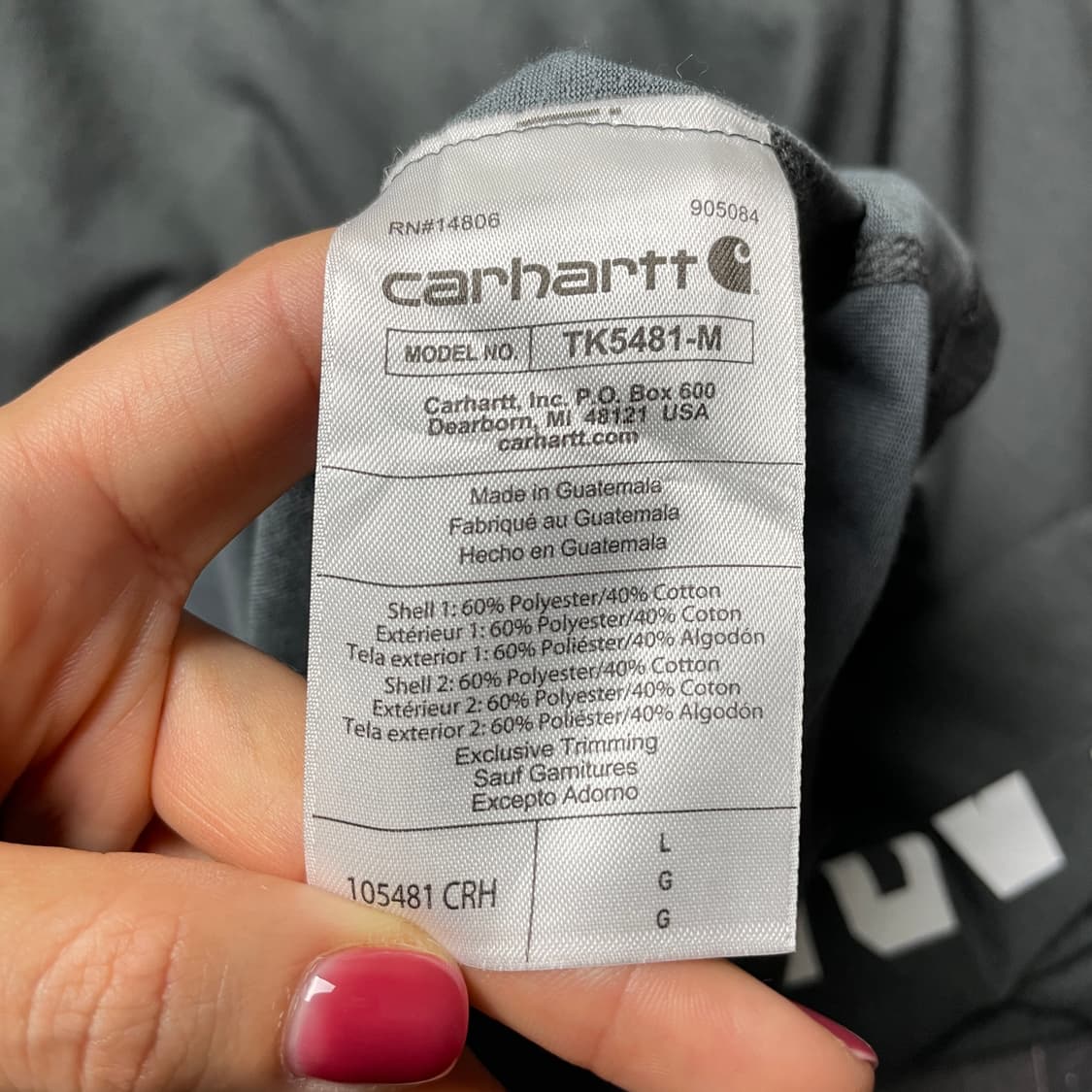CARHARTT 데드스탁 칼하트 카키 레터링 후드티 A01023 상품이미지10